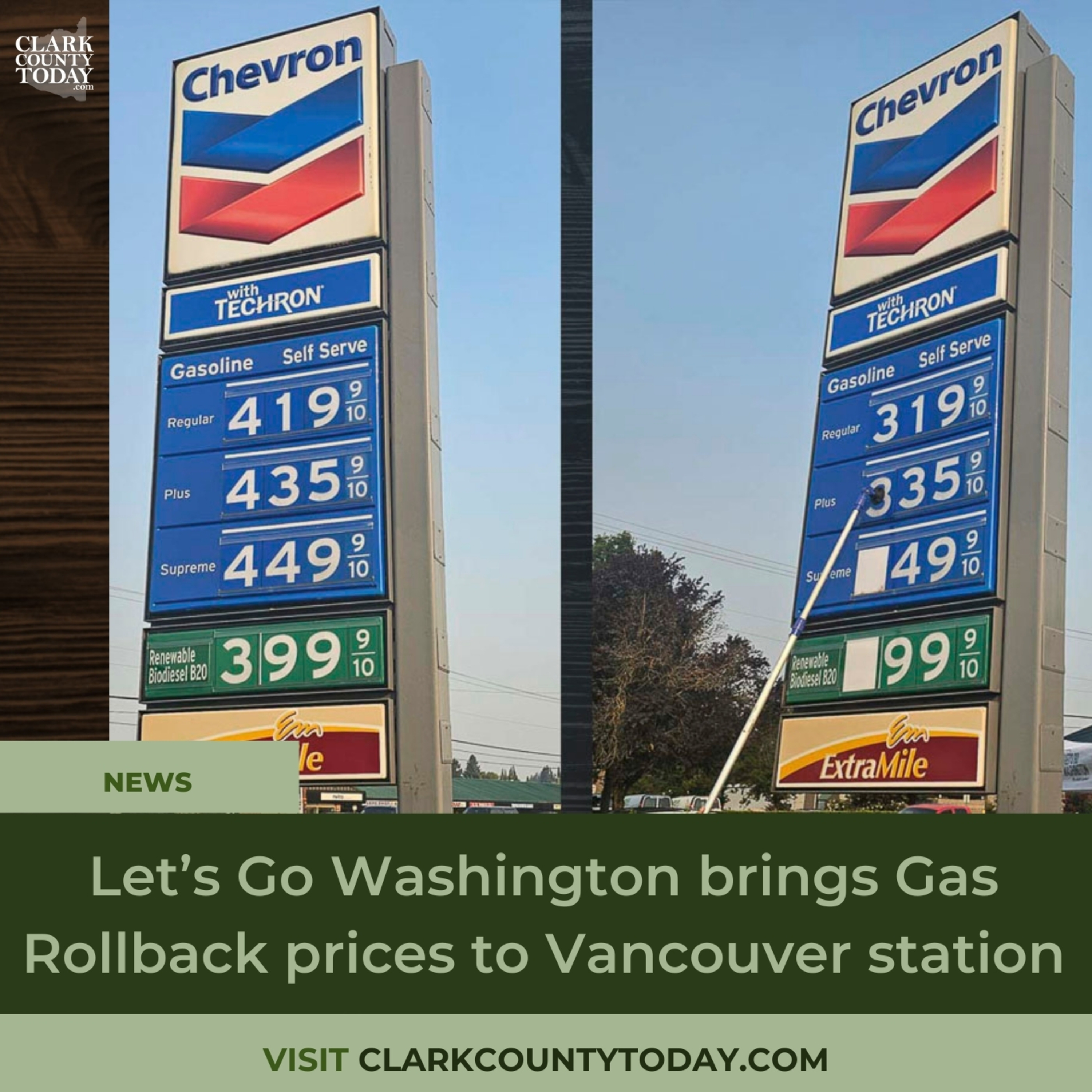 Let’s Go Washington brings Gas Rollback prices to Vancouver station