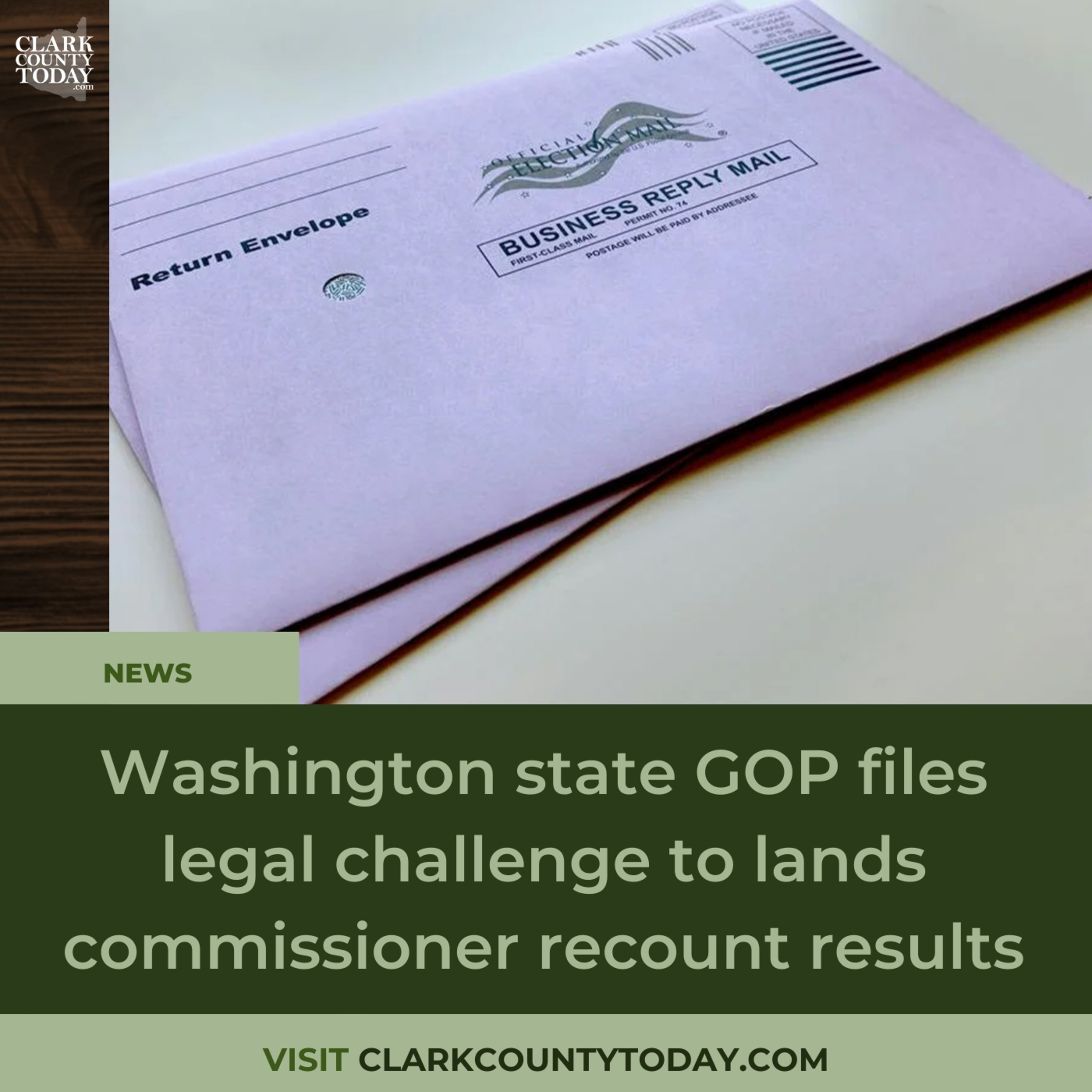 Washington state GOP files legal challenge to lands commissioner recount results