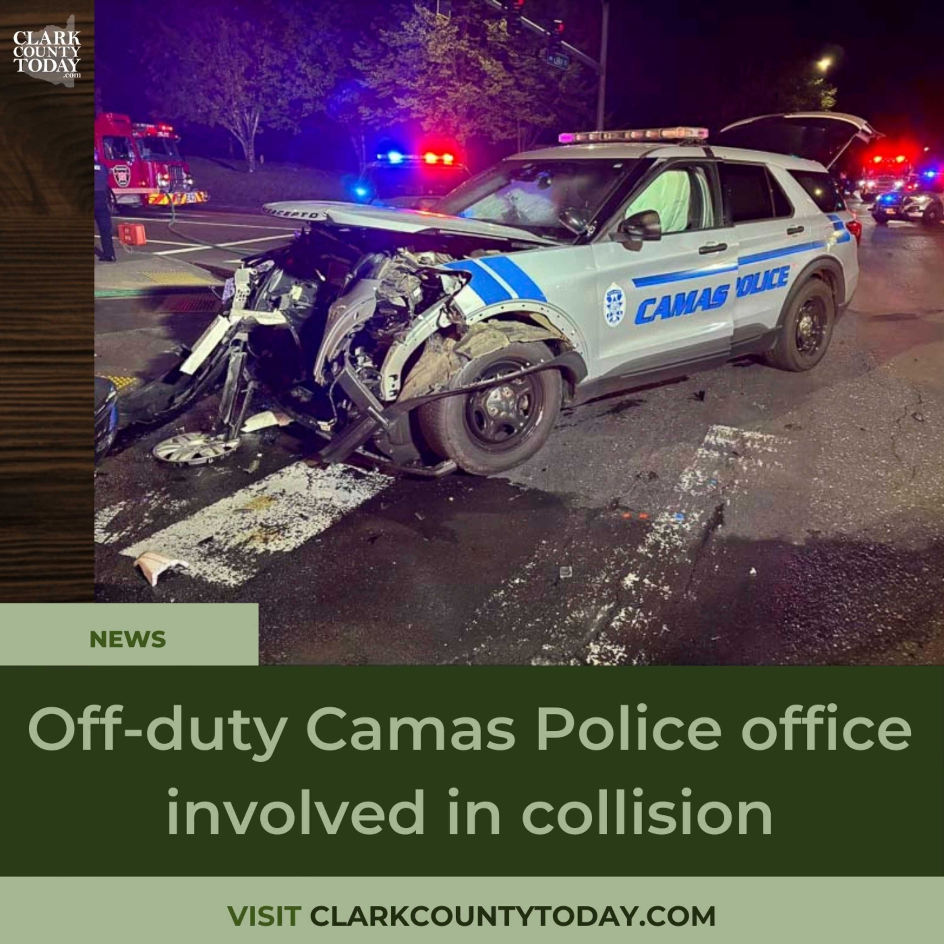 Off-duty Camas Police office involved in collision