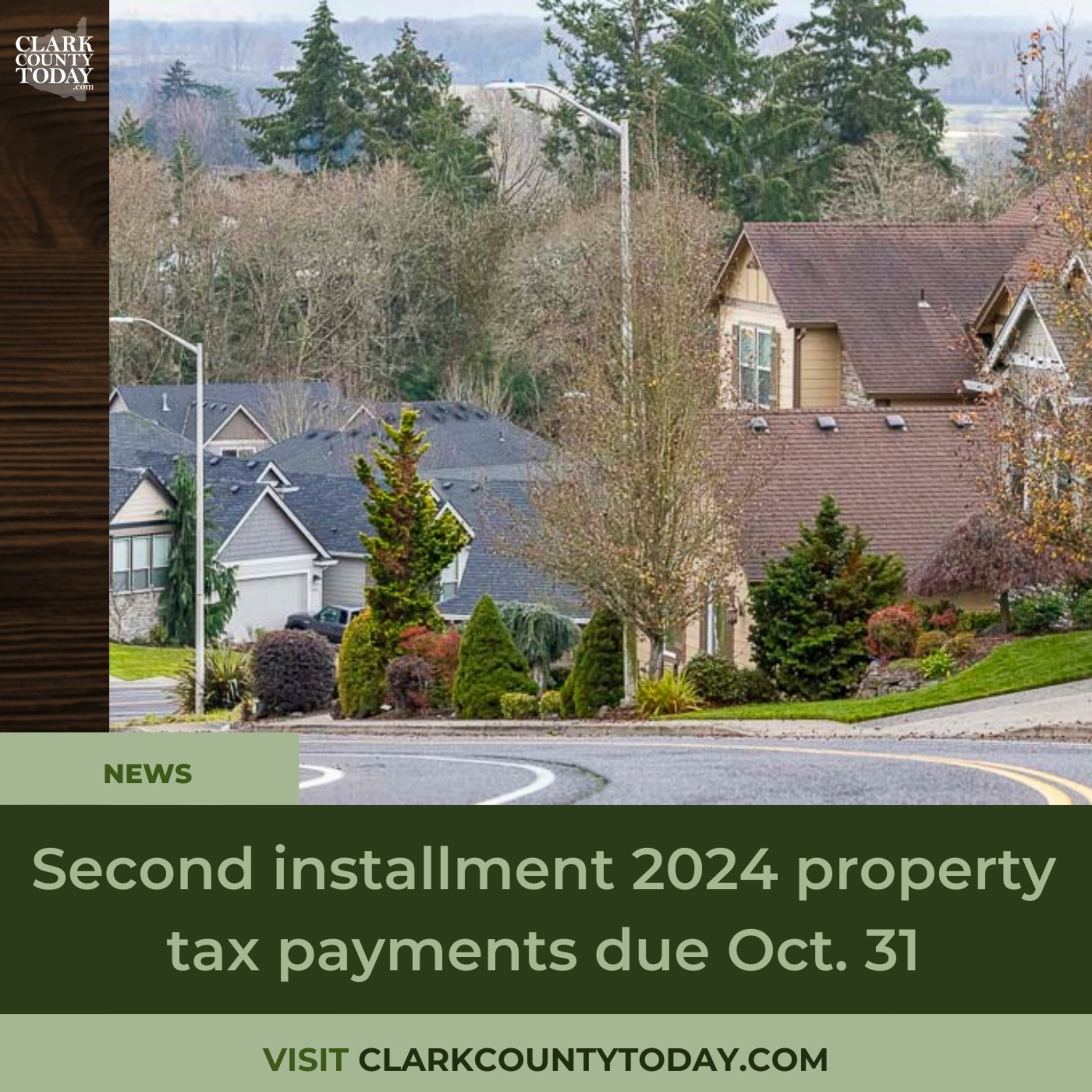 Second installment 2024 property tax payments due Oct. 31