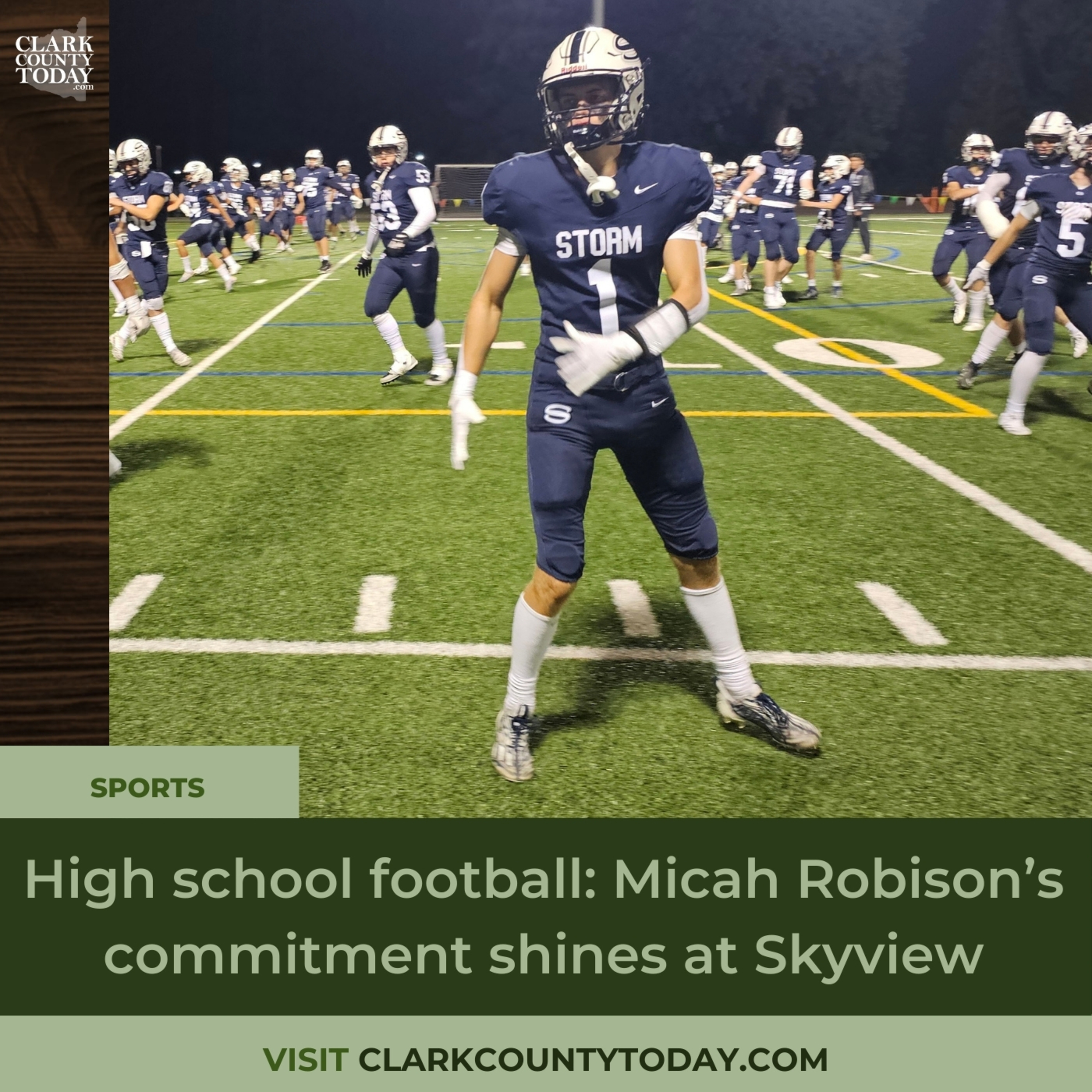 High school football: Micah Robison’s commitment shines at Skyview