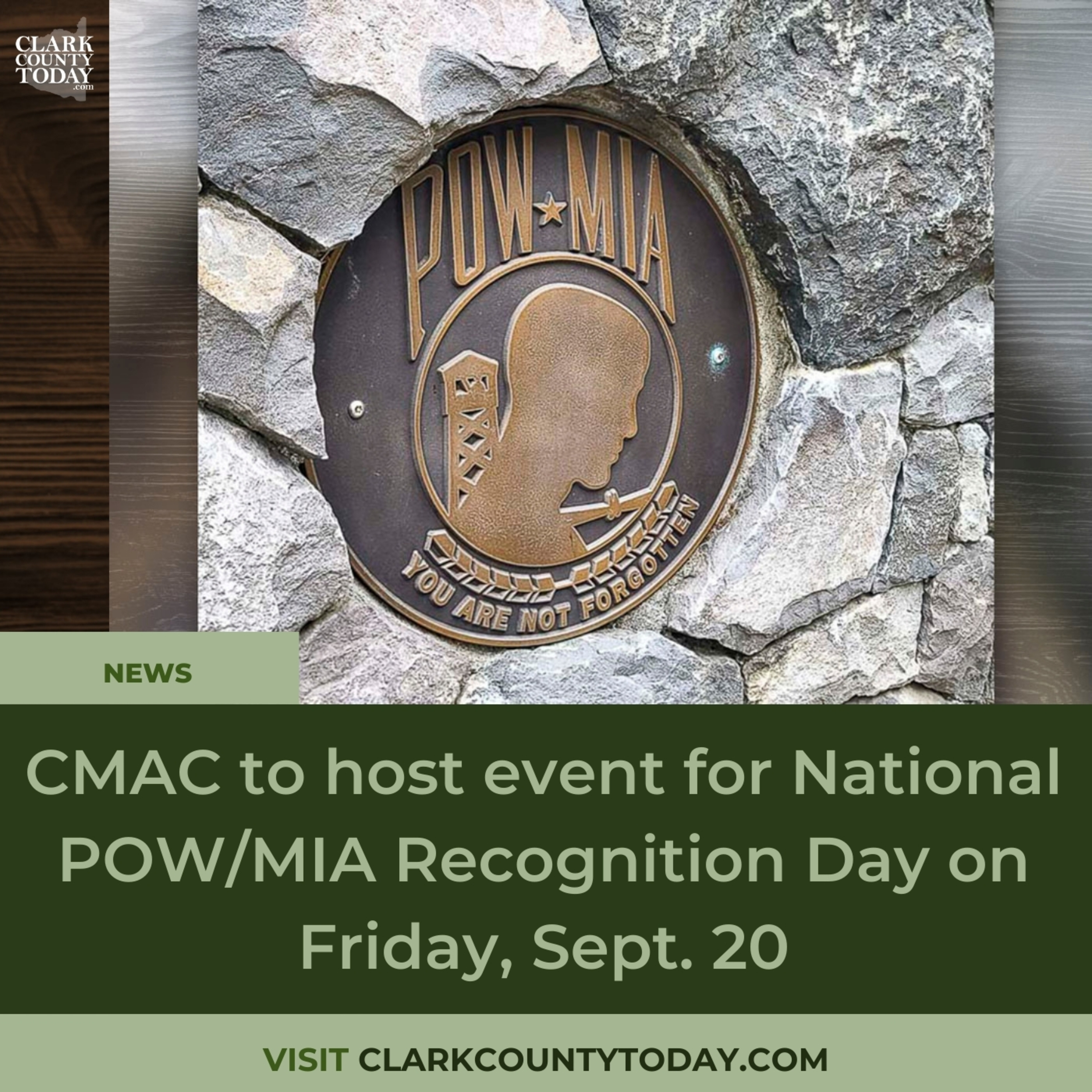 CMAC to host event for National POW/MIA Recognition Day on Friday, Sept. 20