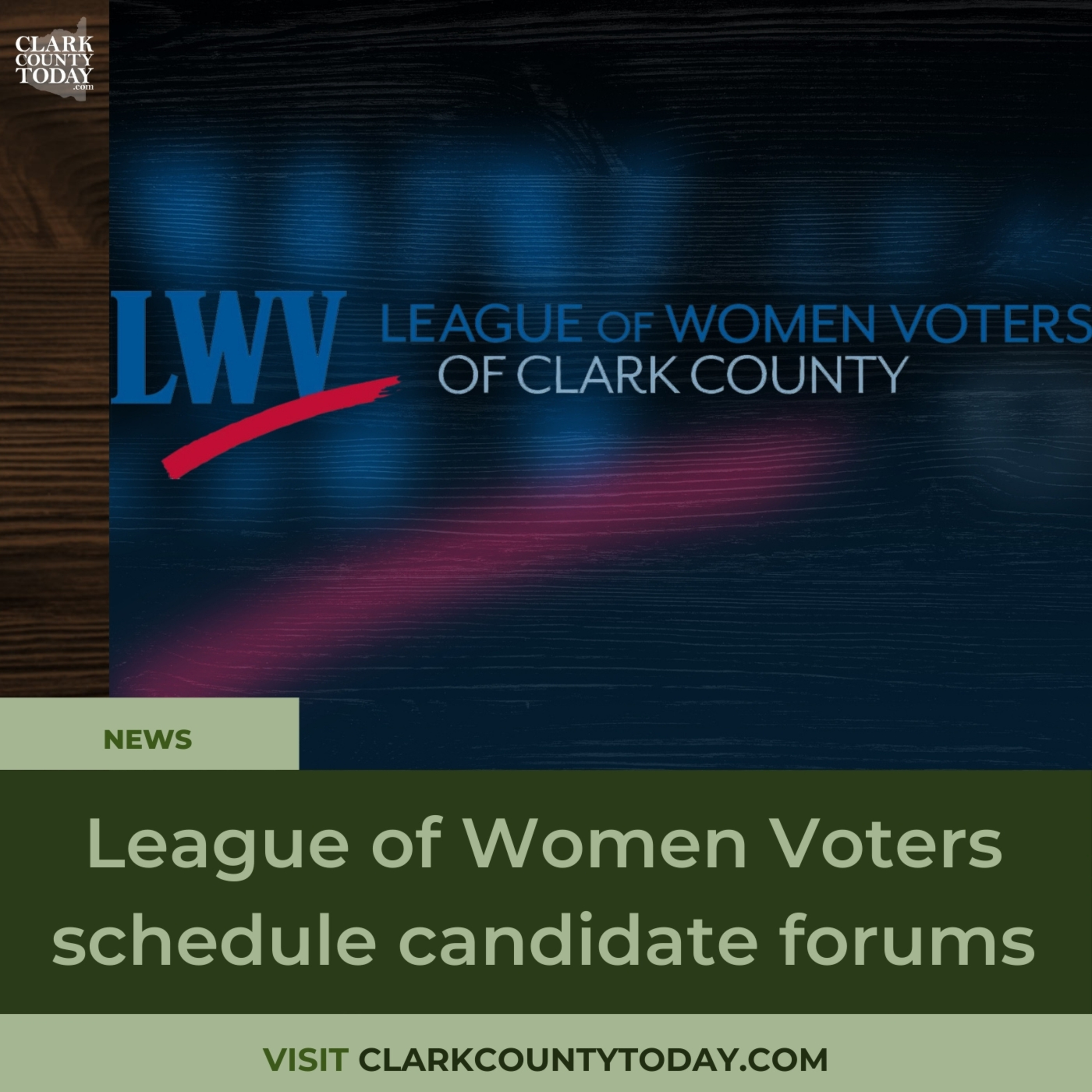 League of Women Voters schedule candidate forums