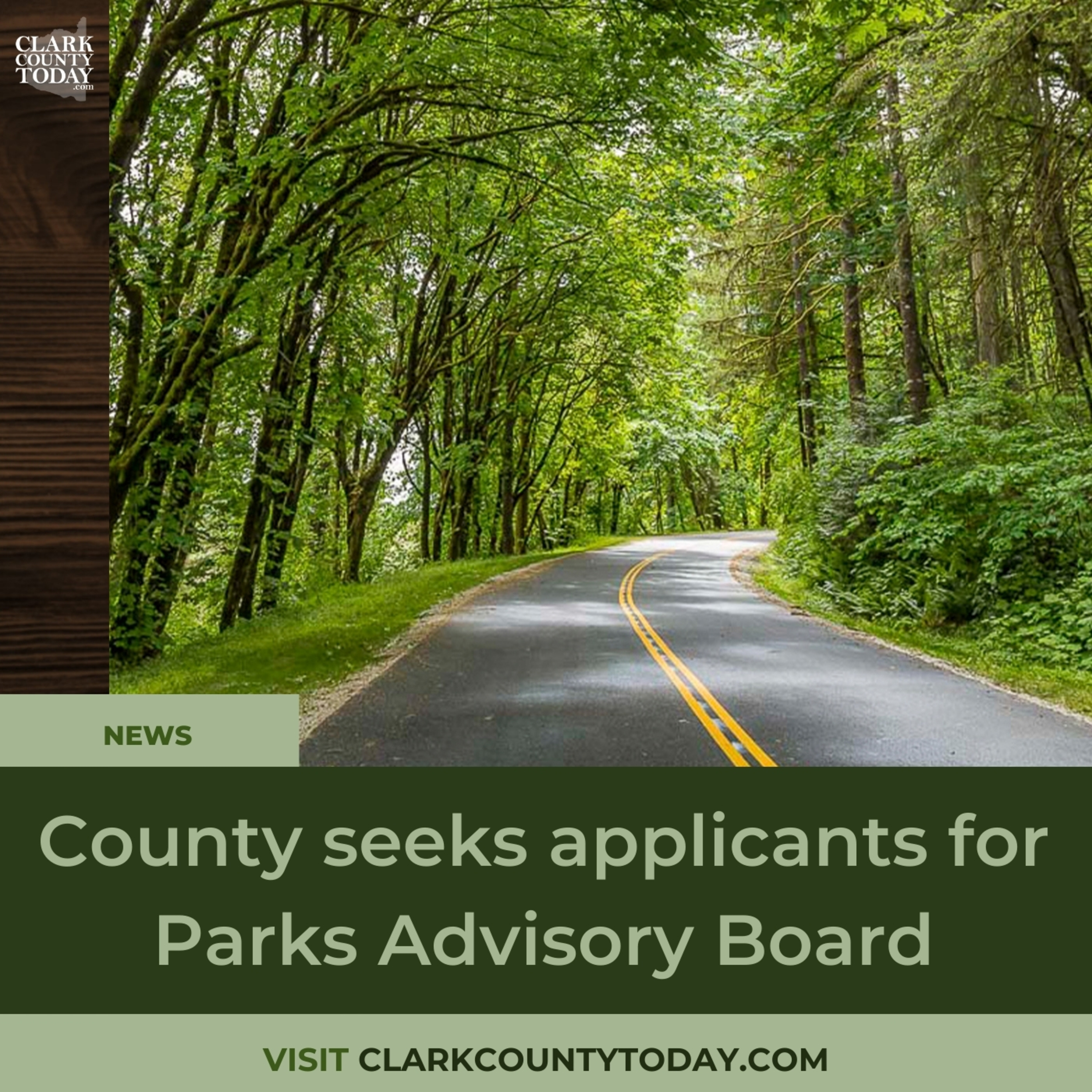 County seeks applicants for Parks Advisory Board