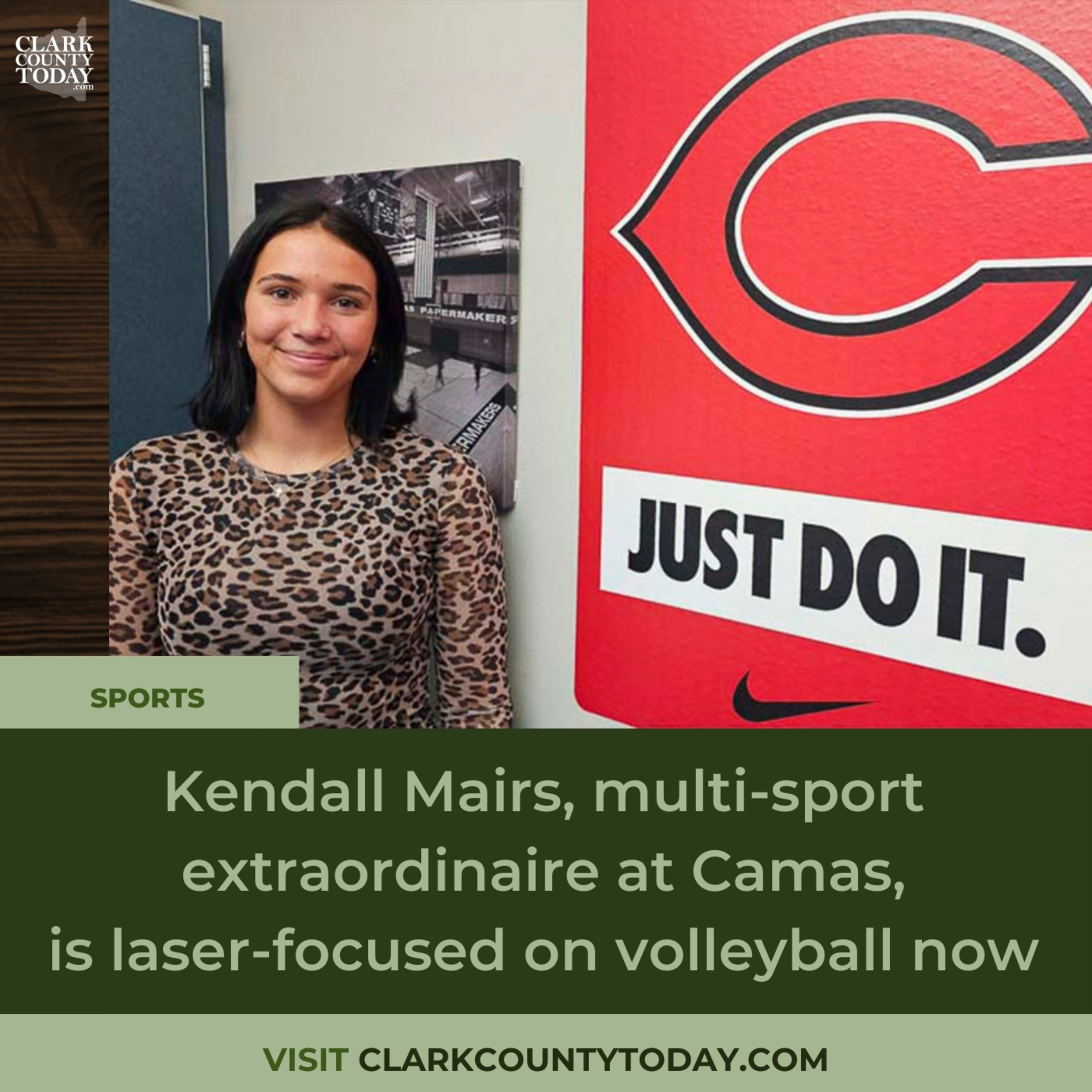 Kendall Mairs, multi-sport extraordinaire at Camas, is laser-focused on volleyball now