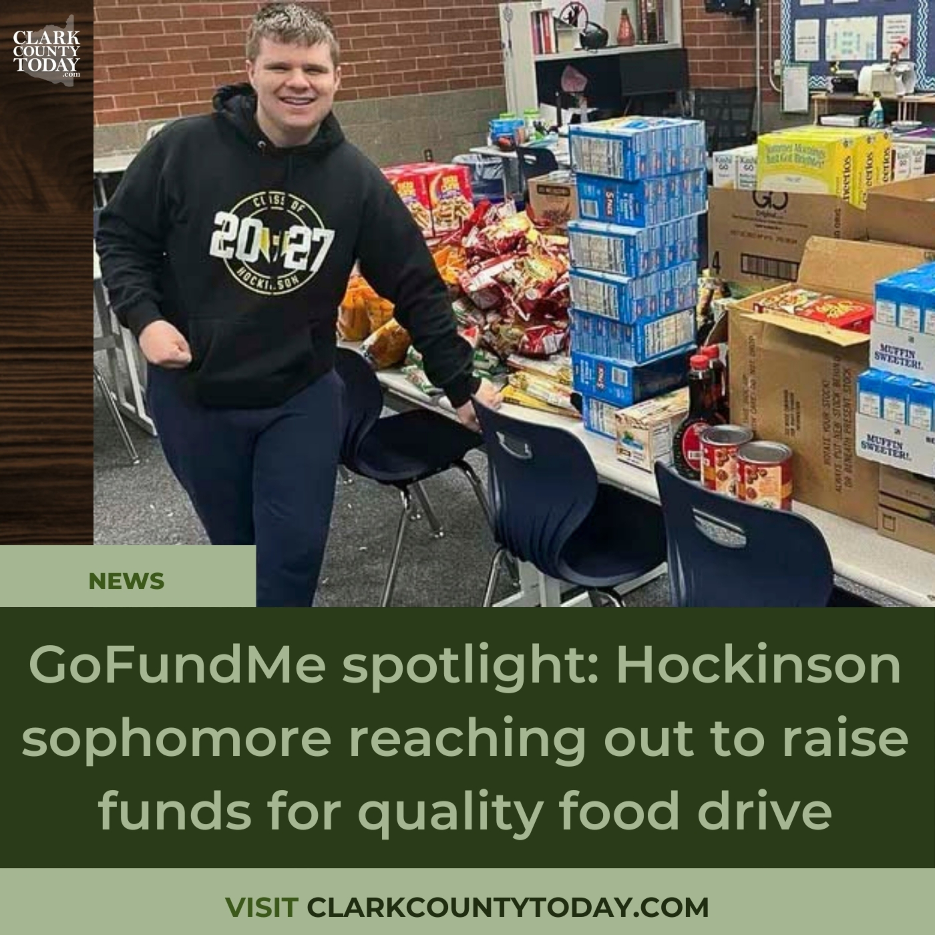 GoFundMe spotlight: Hockinson sophomore reaching out to raise funds for quality food drive