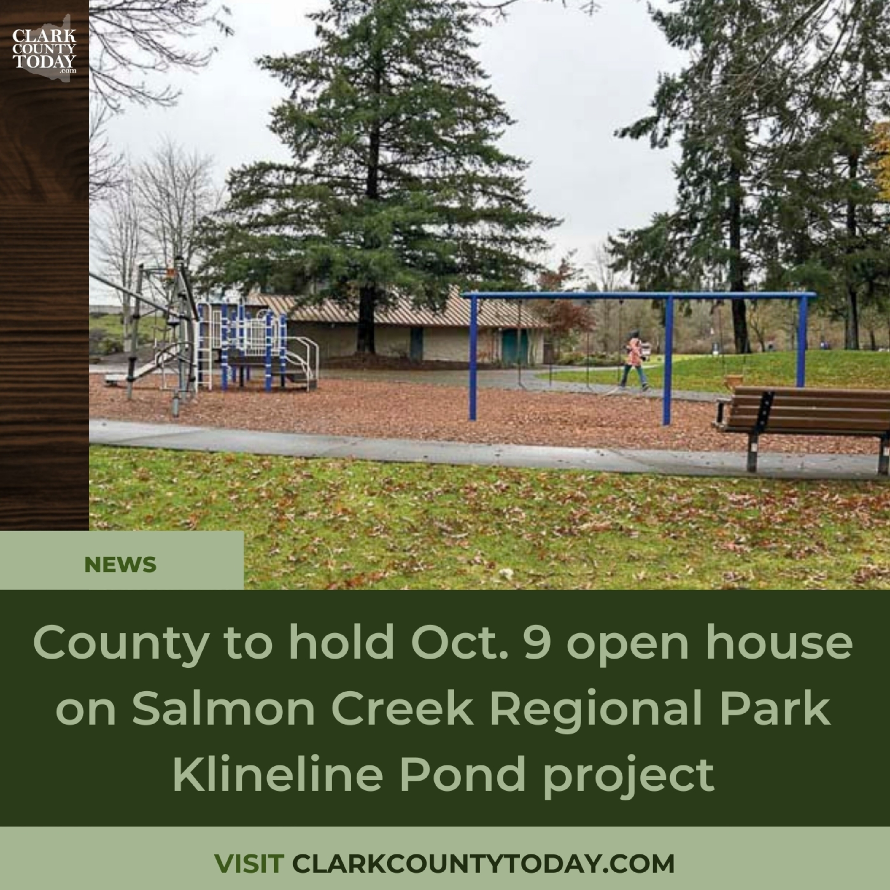 County to hold Oct. 9 open house on Salmon Creek Regional Park Klineline Pond project