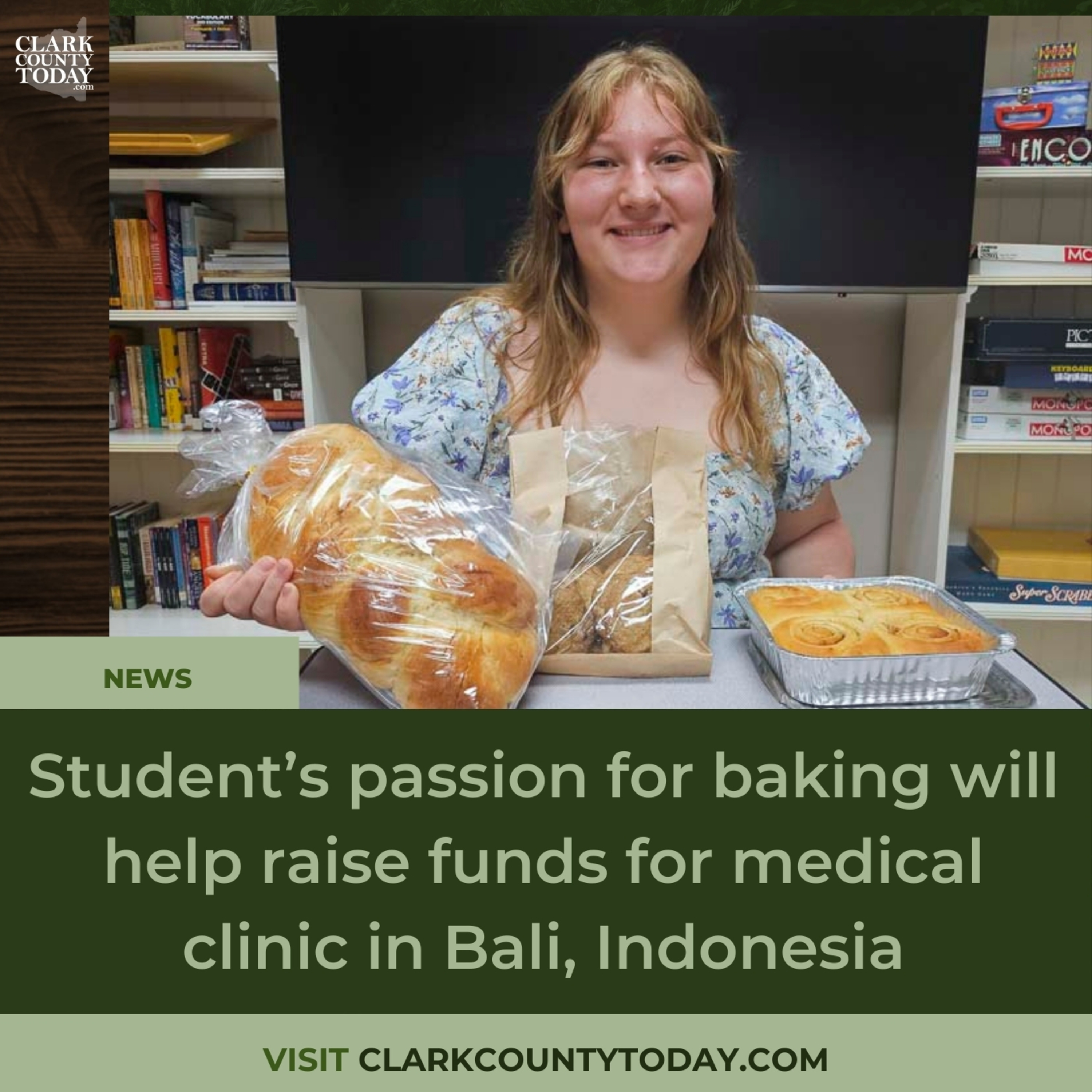 Student’s passion for baking will help raise funds for medical clinic in Bali, Indonesia