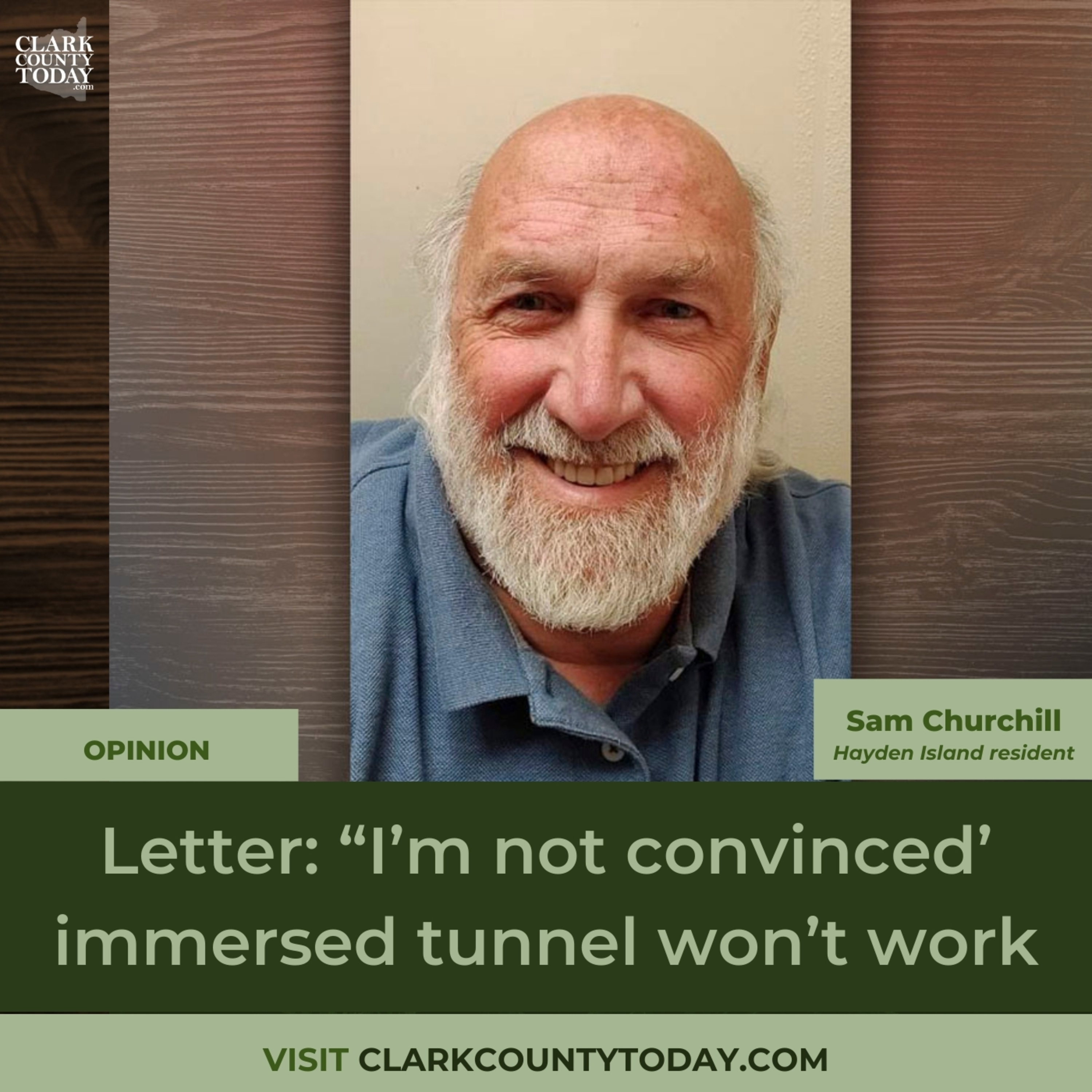 Letter: “I’m not convinced’ immersed tunnel won’t work