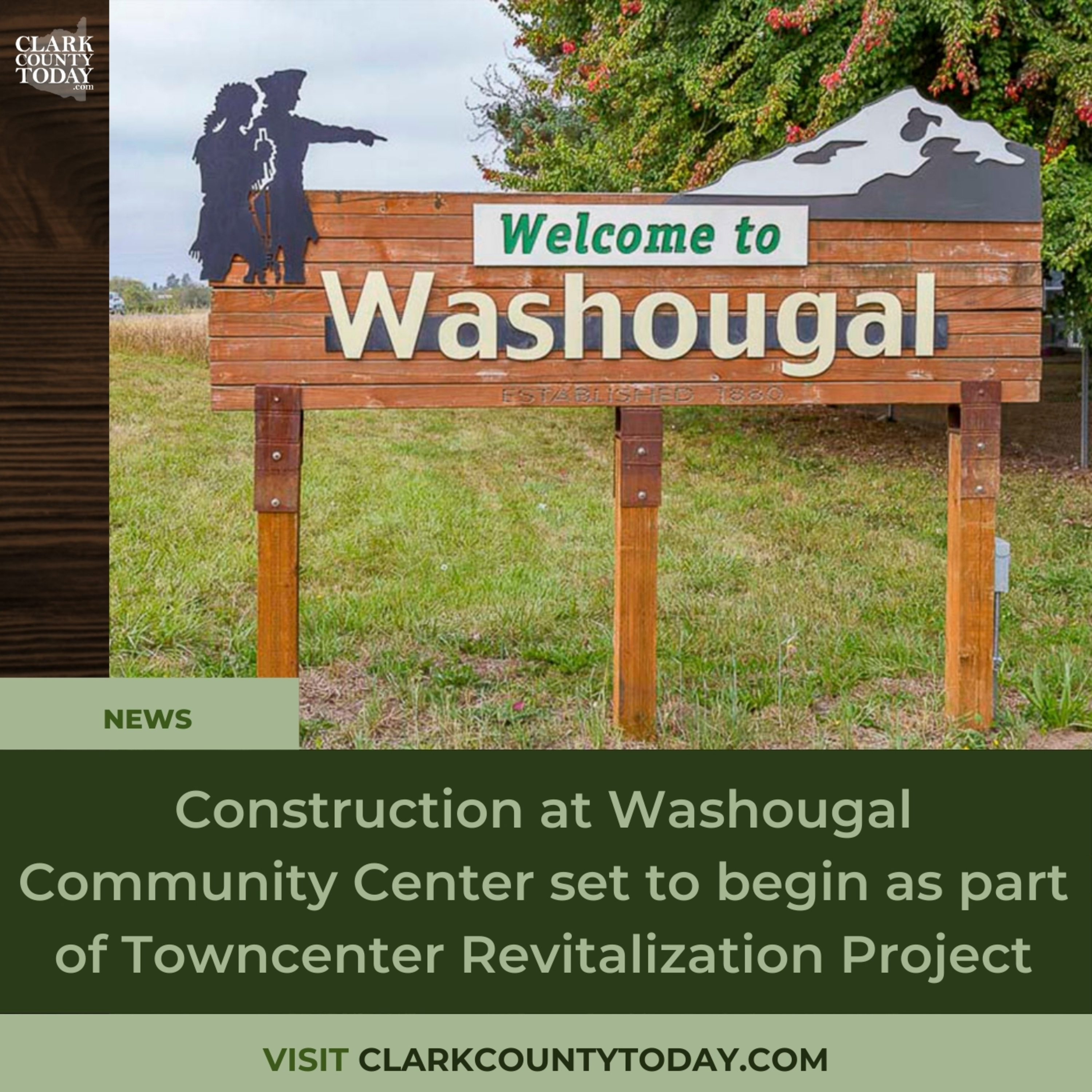 Construction at Washougal Community Center set to begin as part of Towncenter Revitalization Project