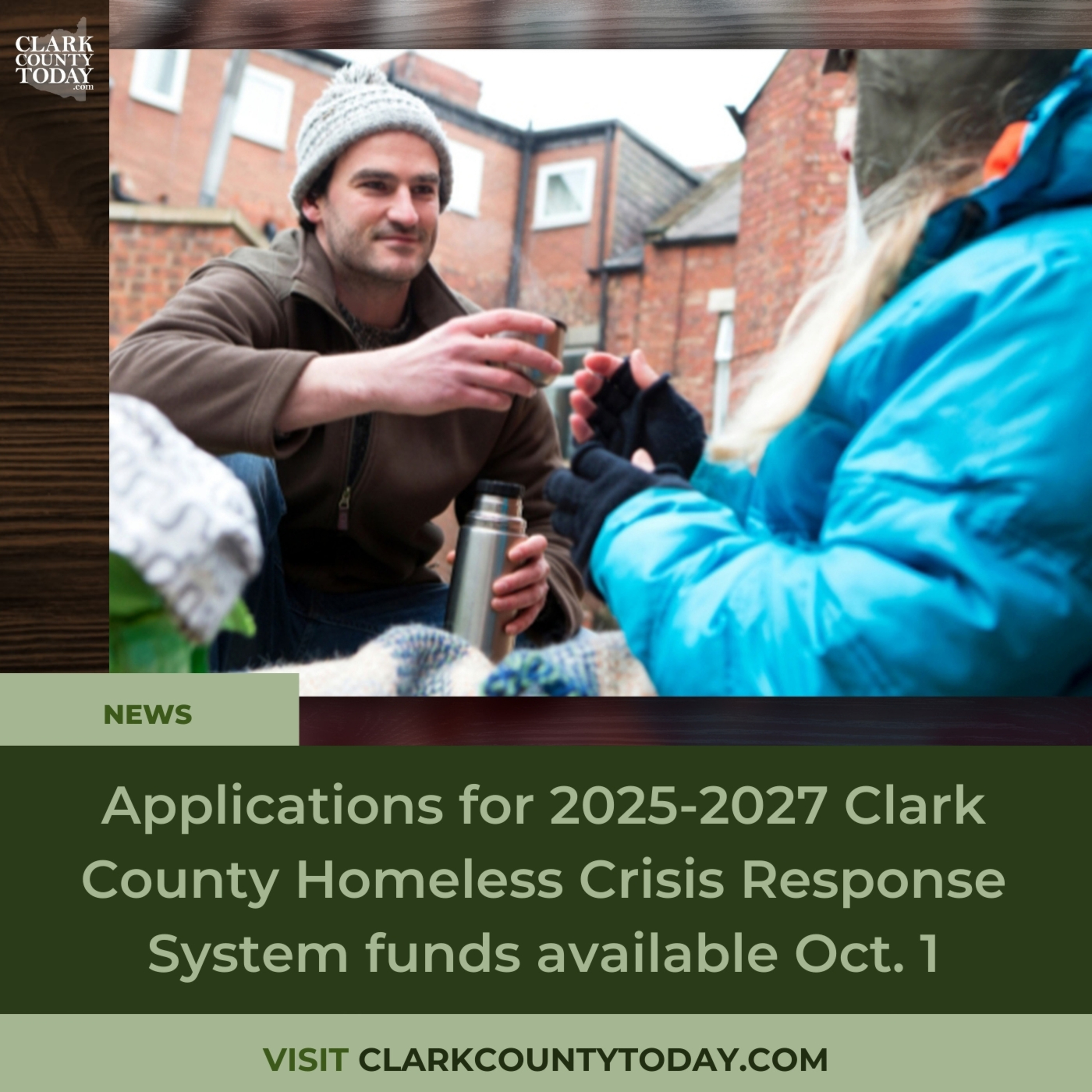 Applications for 2025-2027 Clark County Homeless Crisis Response System funds available Oct. 1