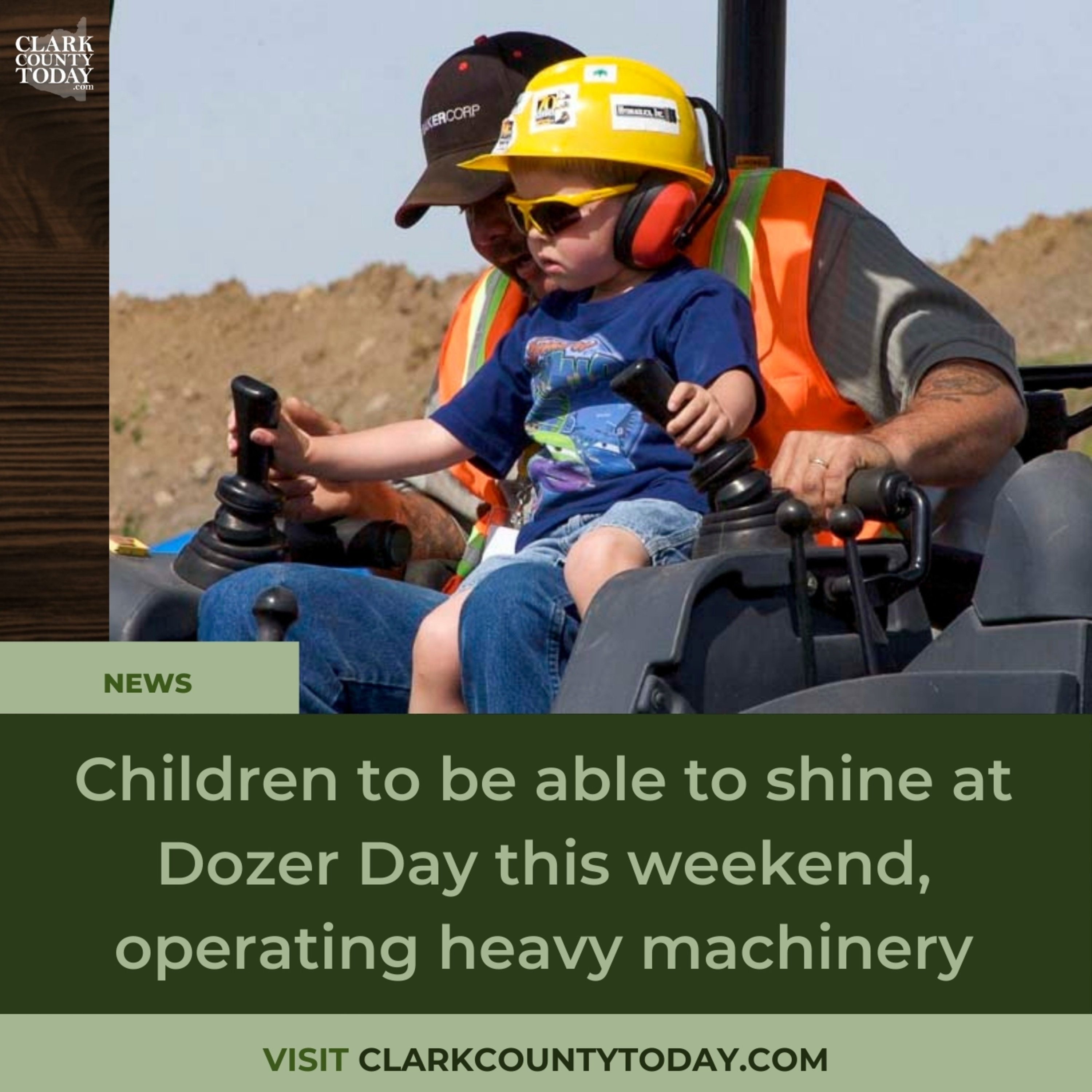 Children to be able to shine at Dozer Day this weekend, operating heavy machinery