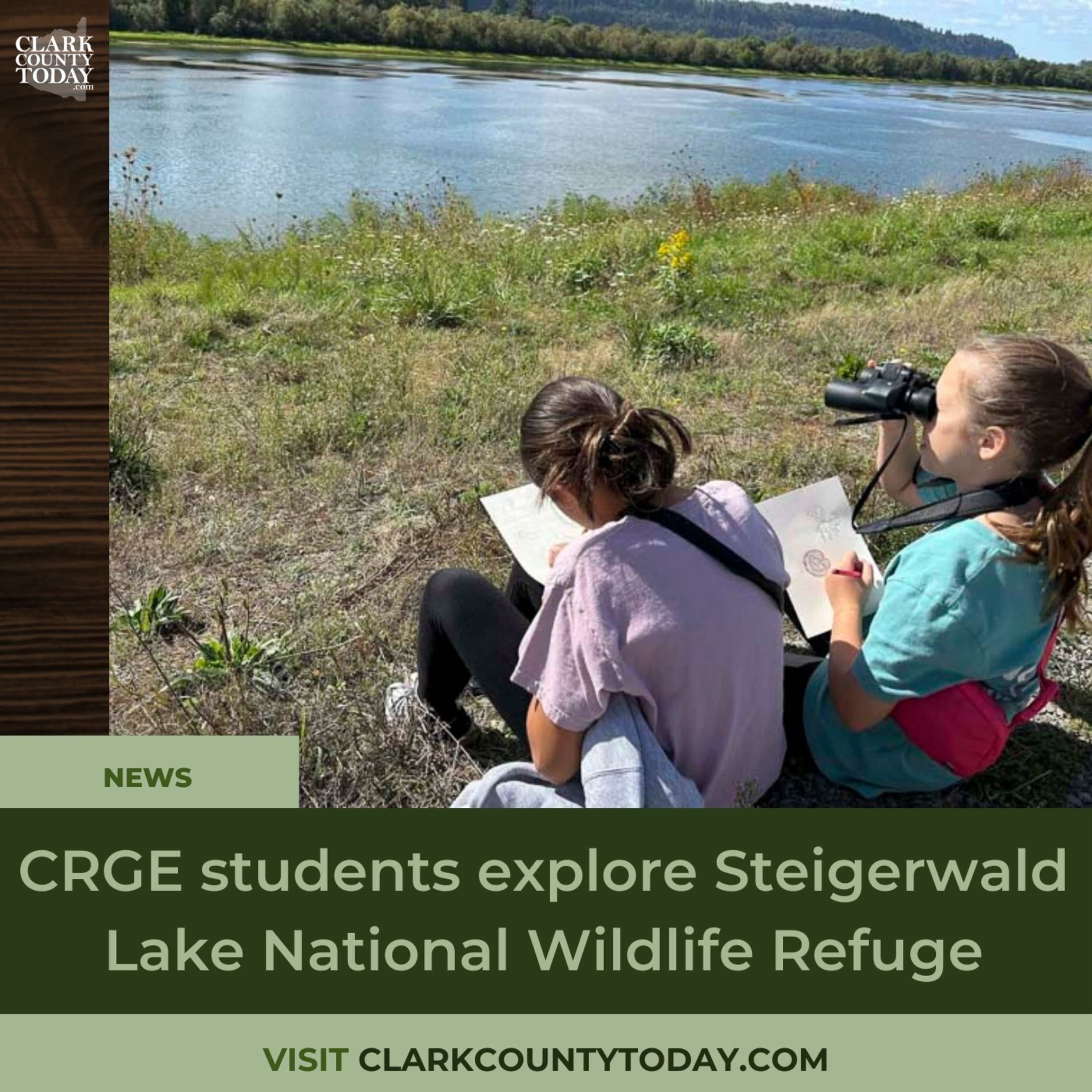 CRGE students explore Steigerwald Lake National Wildlife Refuge