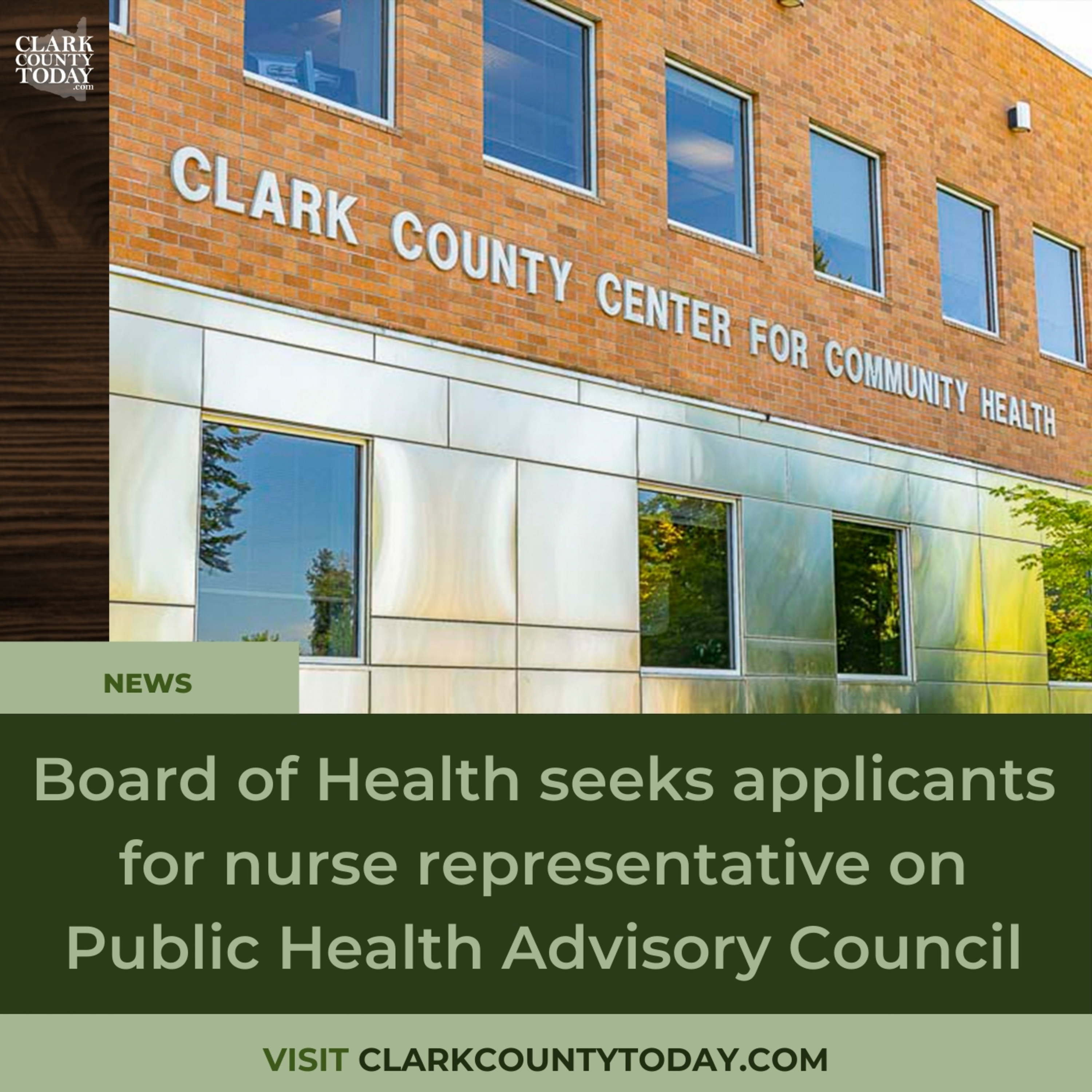 Board of Health seeks applicants for nurse representative on Public Health Advisory Council