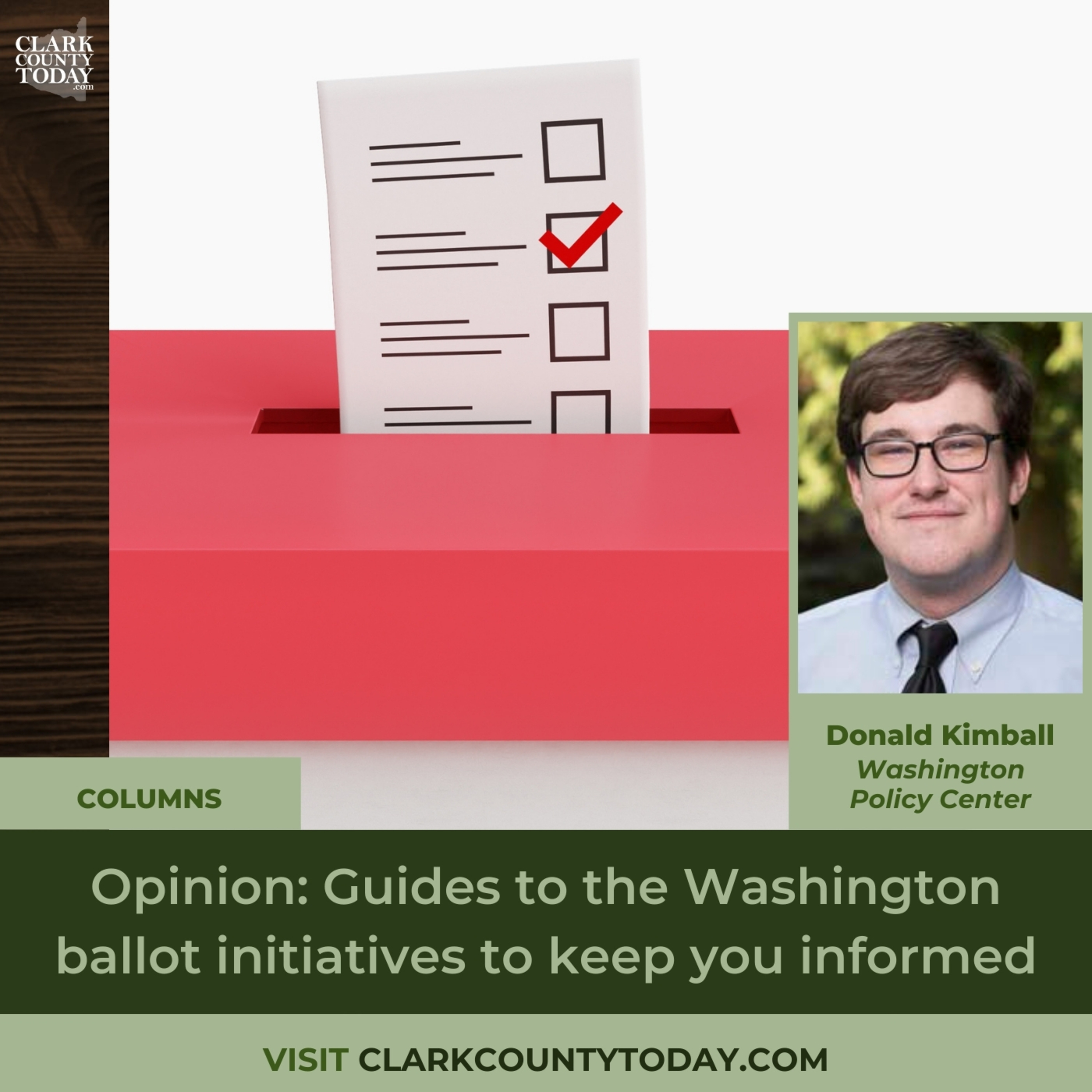 Opinion: Guides to the Washington ballot initiatives to keep you informed