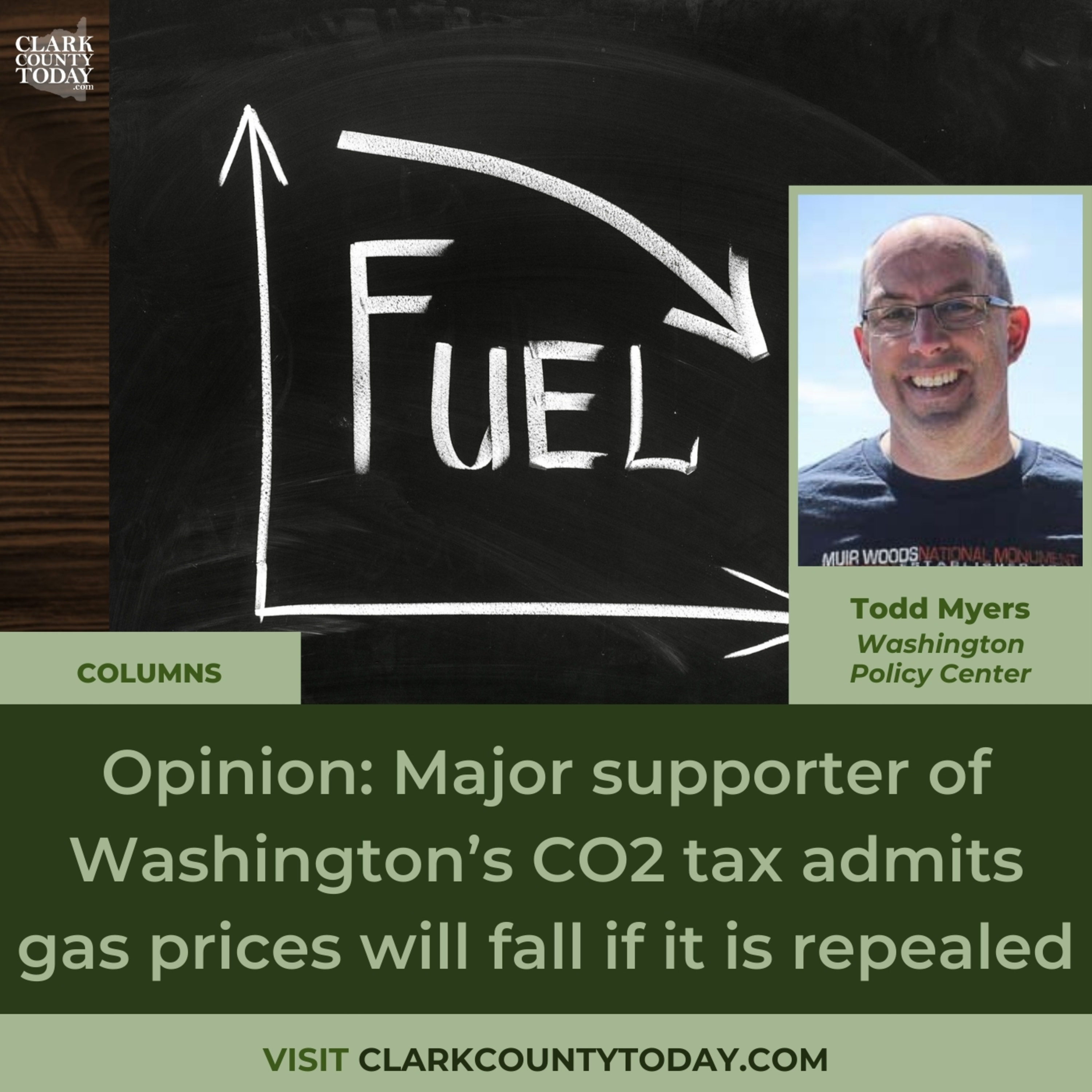 Opinion: Major supporter of Washington’s CO2 tax admits gas prices will fall if it is repealed