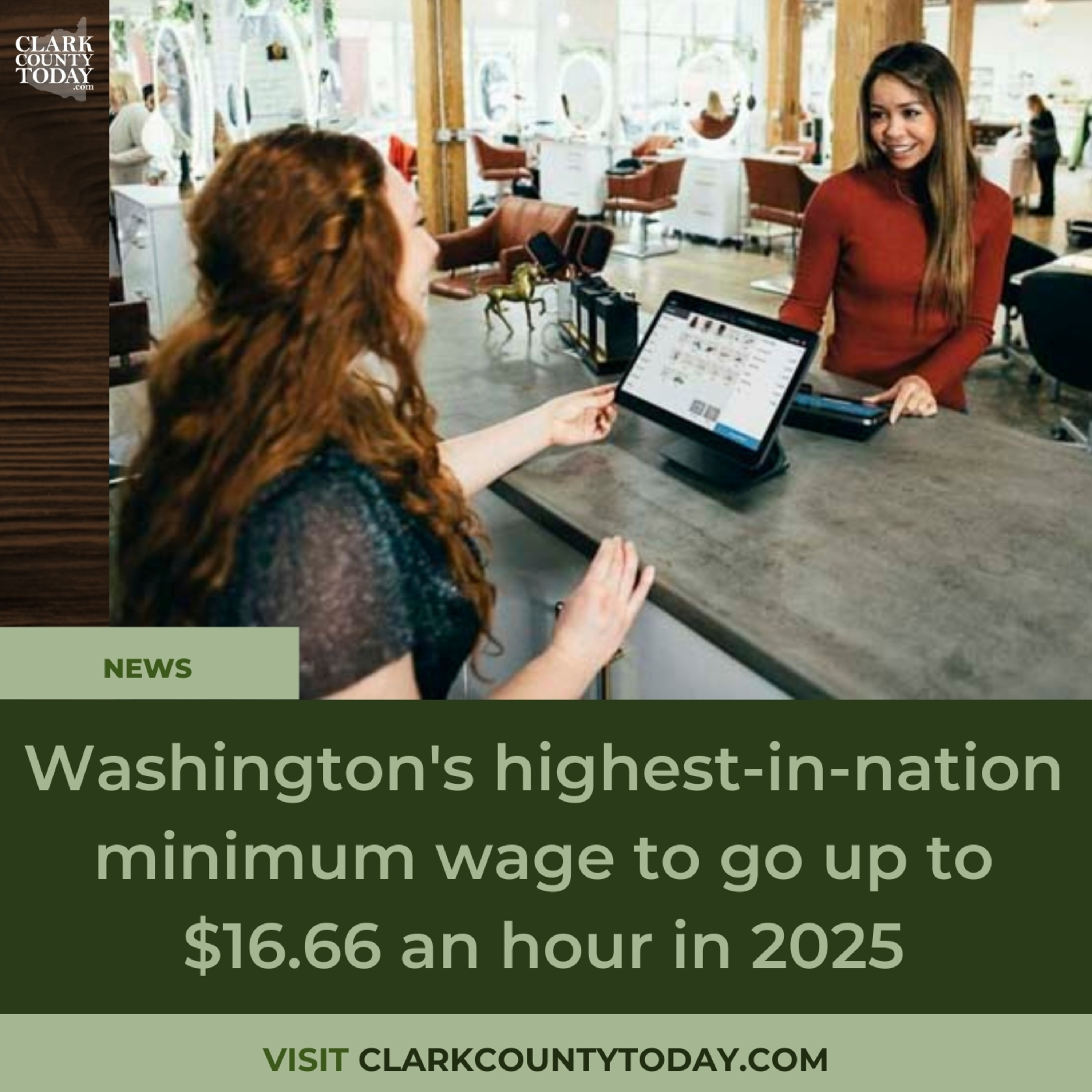 Washington's highest-in-nation minimum wage to go up to $16.66 an hour in 2025