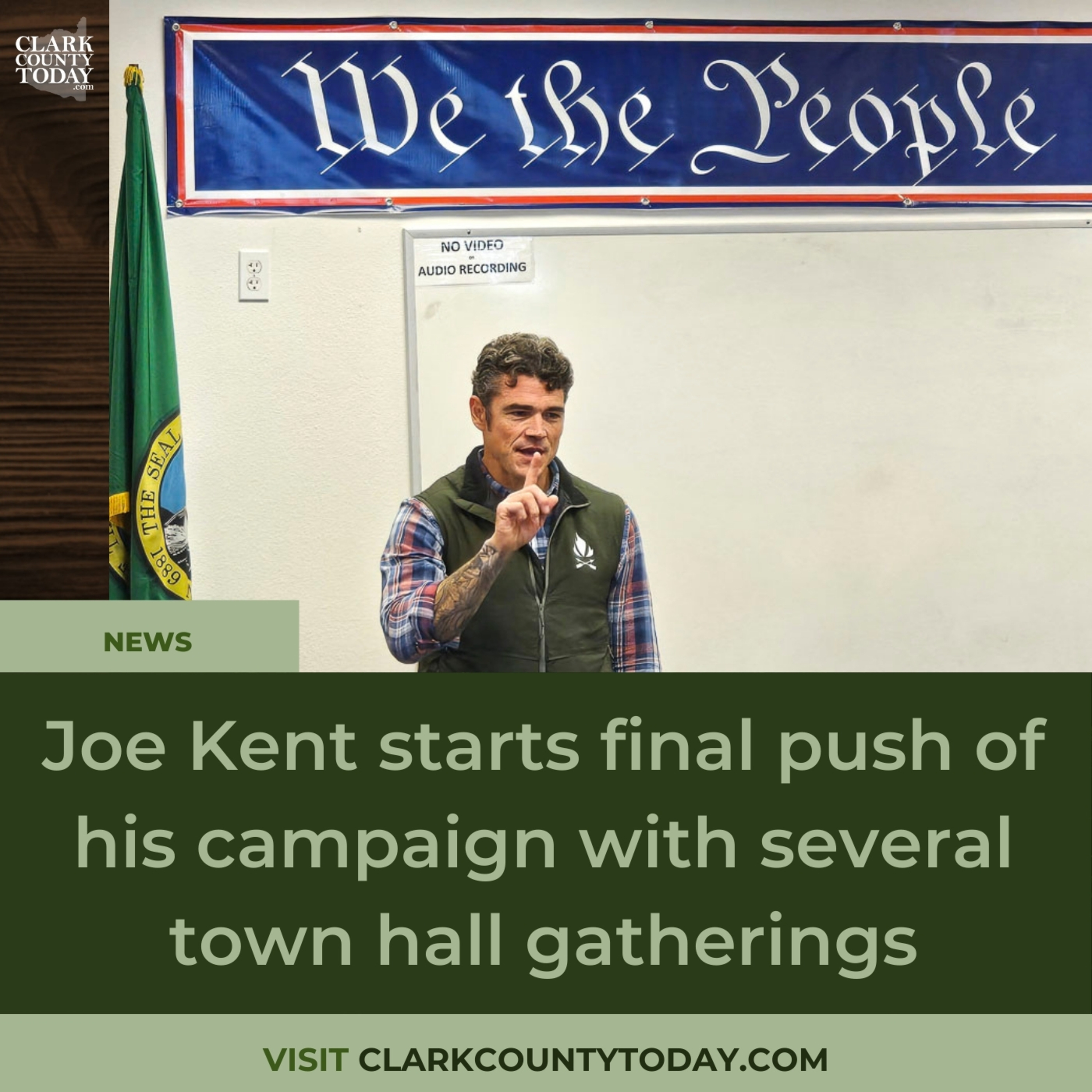 Joe Kent starts final push of his campaign with several town hall gatherings