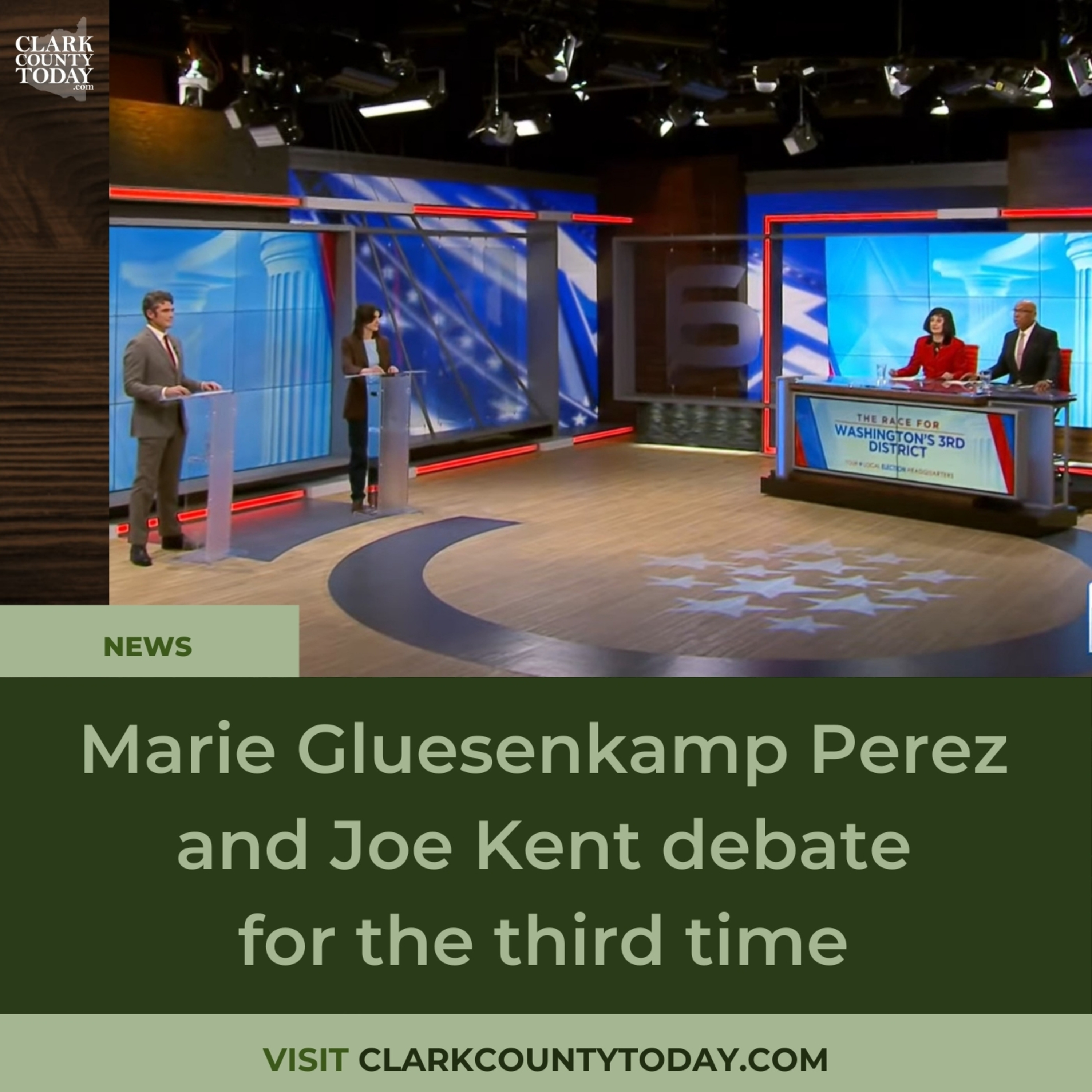 Marie Gluesenkamp Perez and Joe Kent debate for the third time