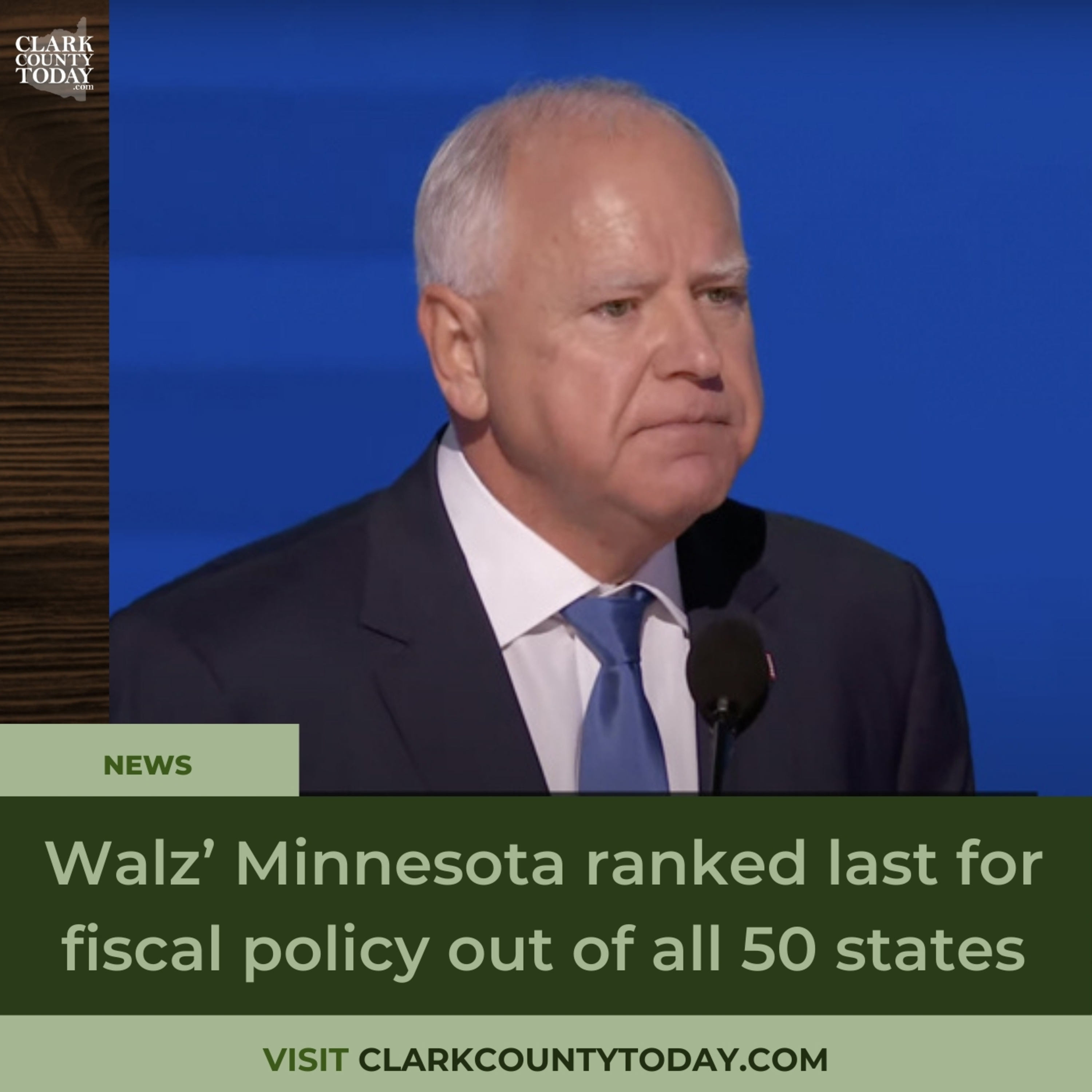 Walz’ Minnesota ranked last for fiscal policy out of all 50 states
