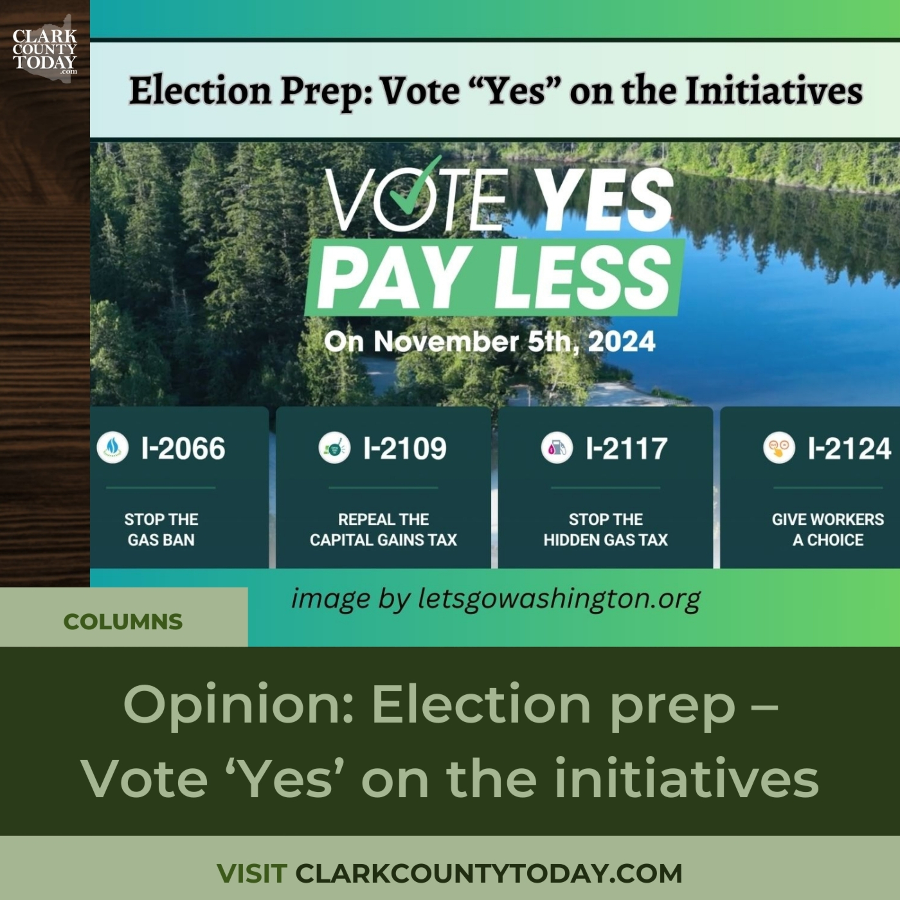 Opinion: Election prep – Vote ‘Yes’ on the initiatives
