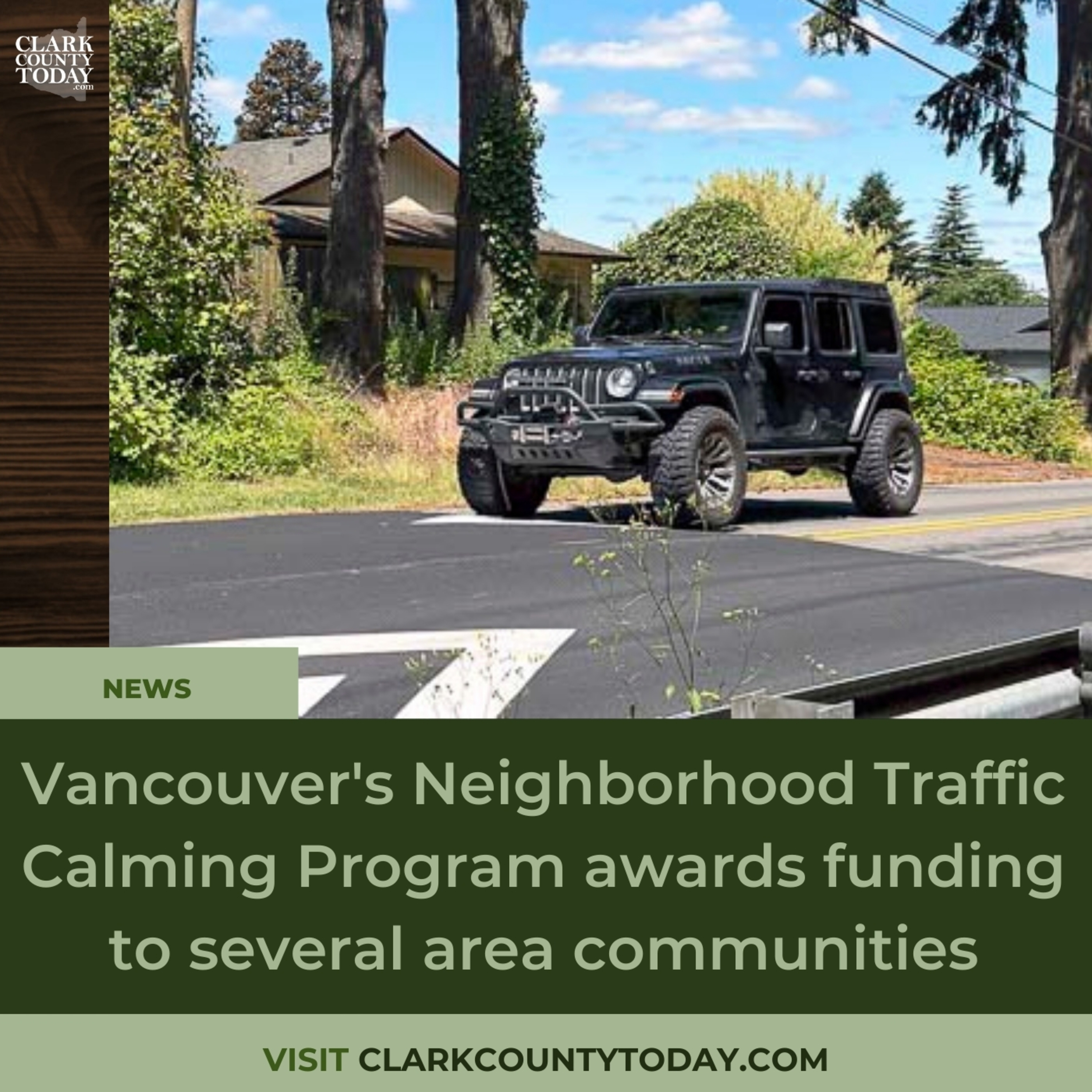 Vancouver's Neighborhood Traffic Calming Program awards funding to several area communities