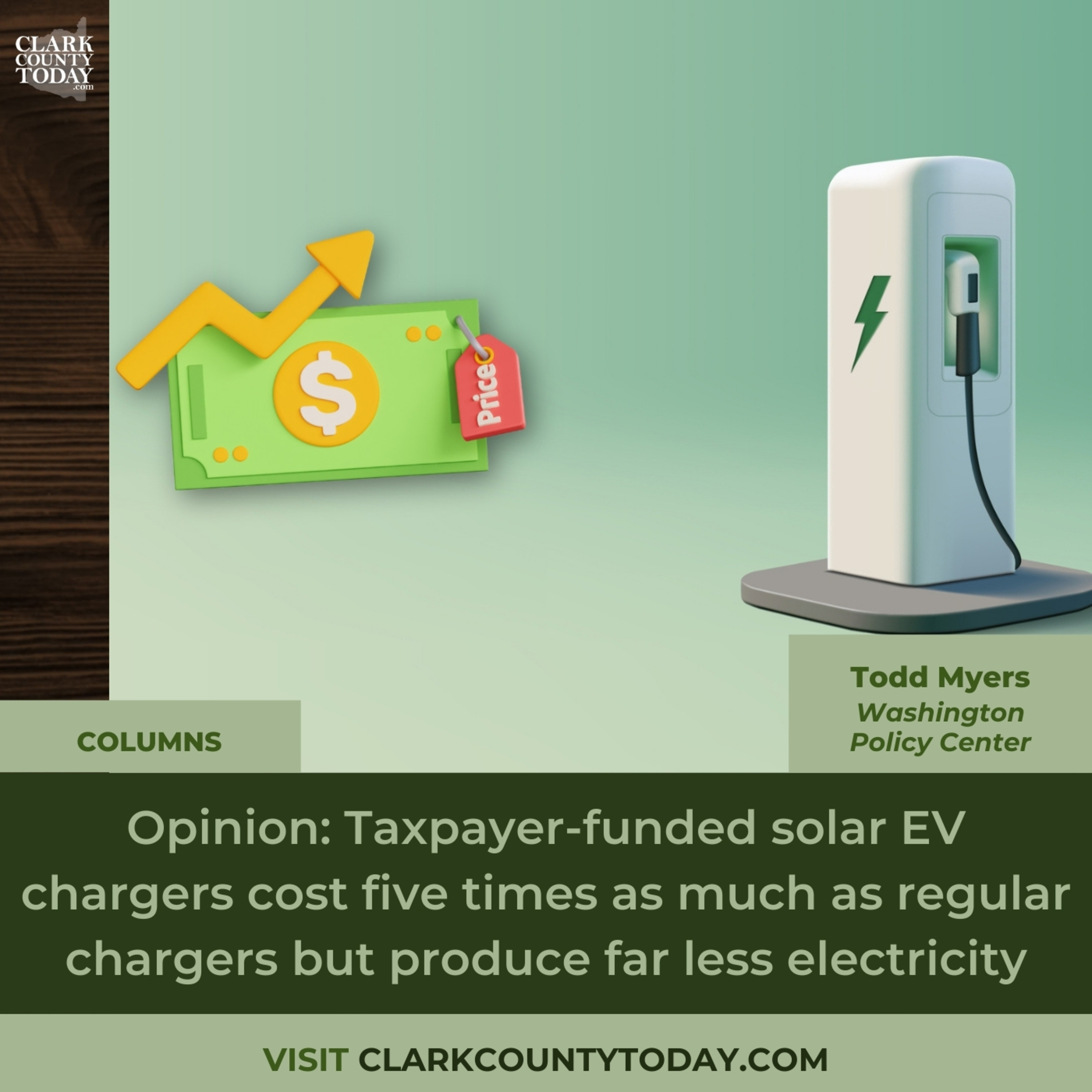 Opinion: Taxpayer-funded solar EV chargers cost five times as much as regular chargers but produce far less electricity