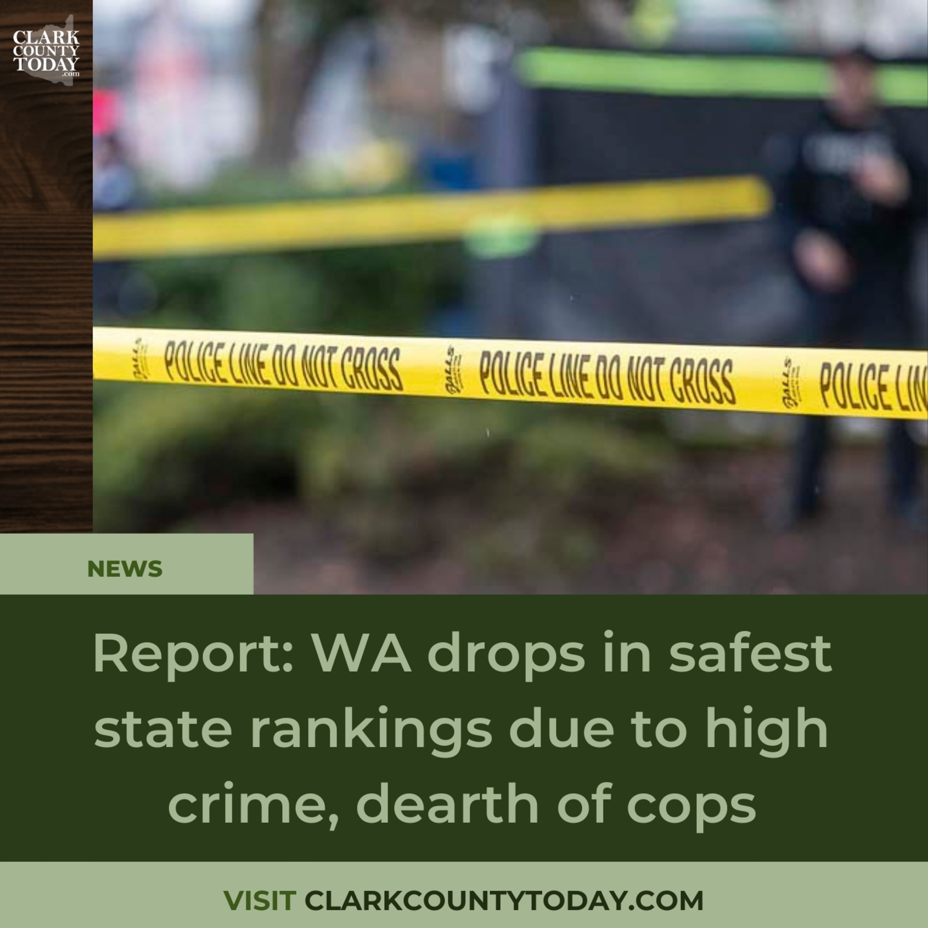 Report: WA drops in safest state rankings due to high crime, dearth of cops