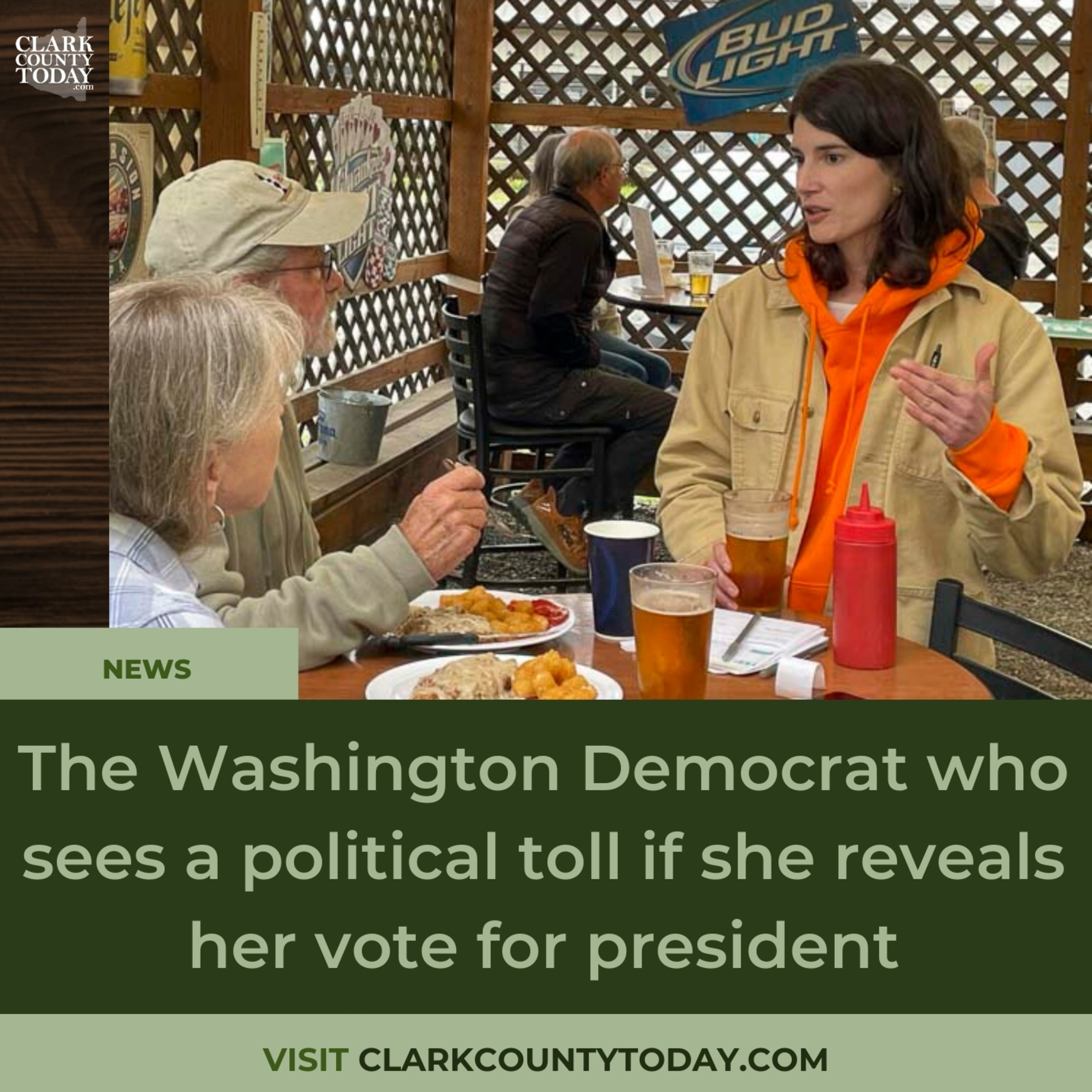 The Washington Democrat who sees a political toll if she reveals her vote for president