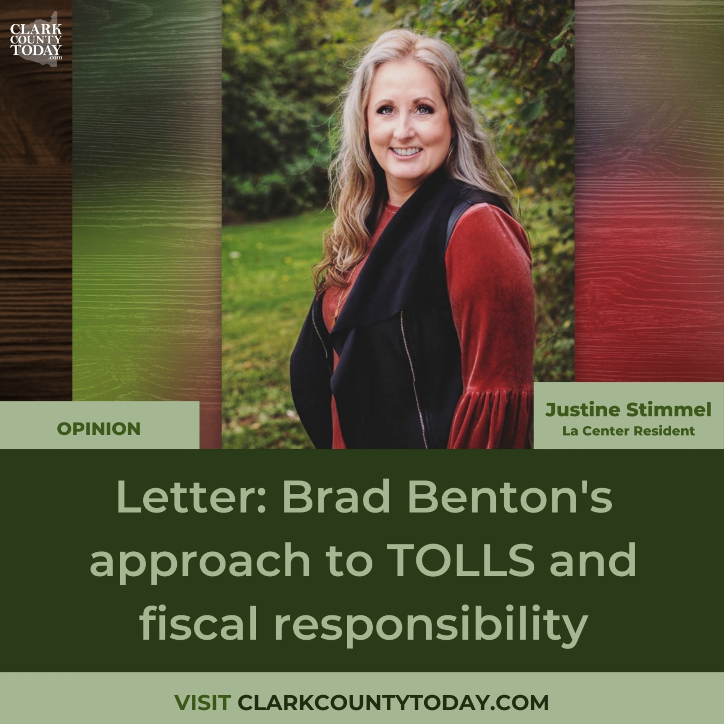 Letter: Brad Benton's approach to TOLLS and fiscal responsibility