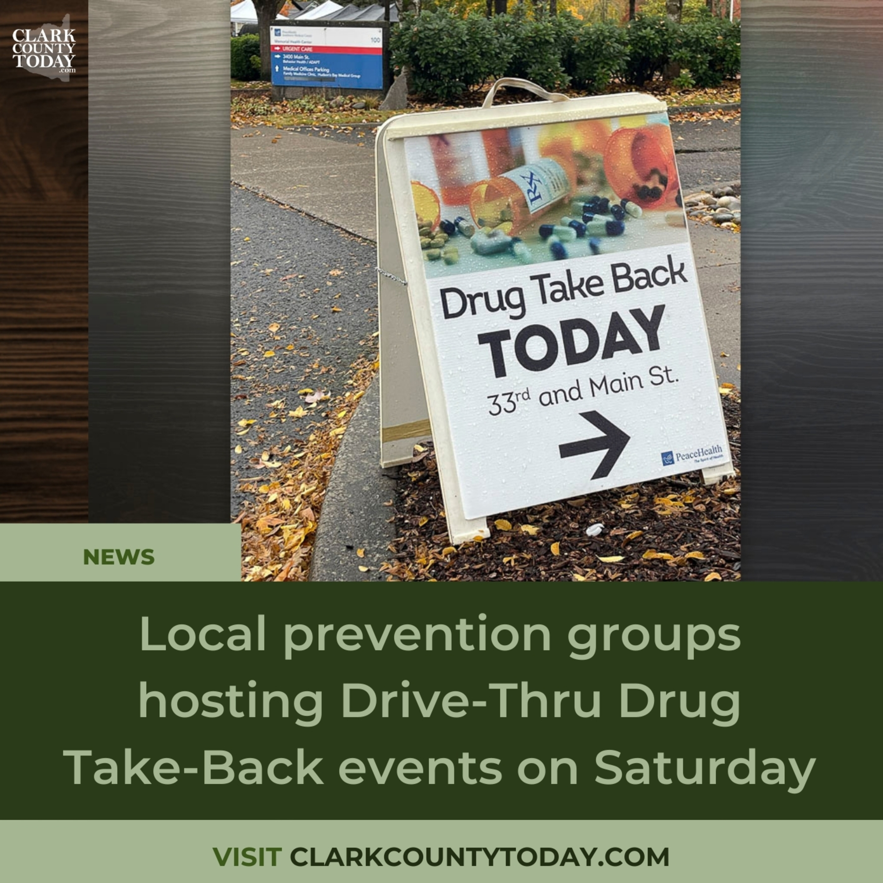 Local prevention groups hosting Drive-Thru Drug Take-Back events on Saturday