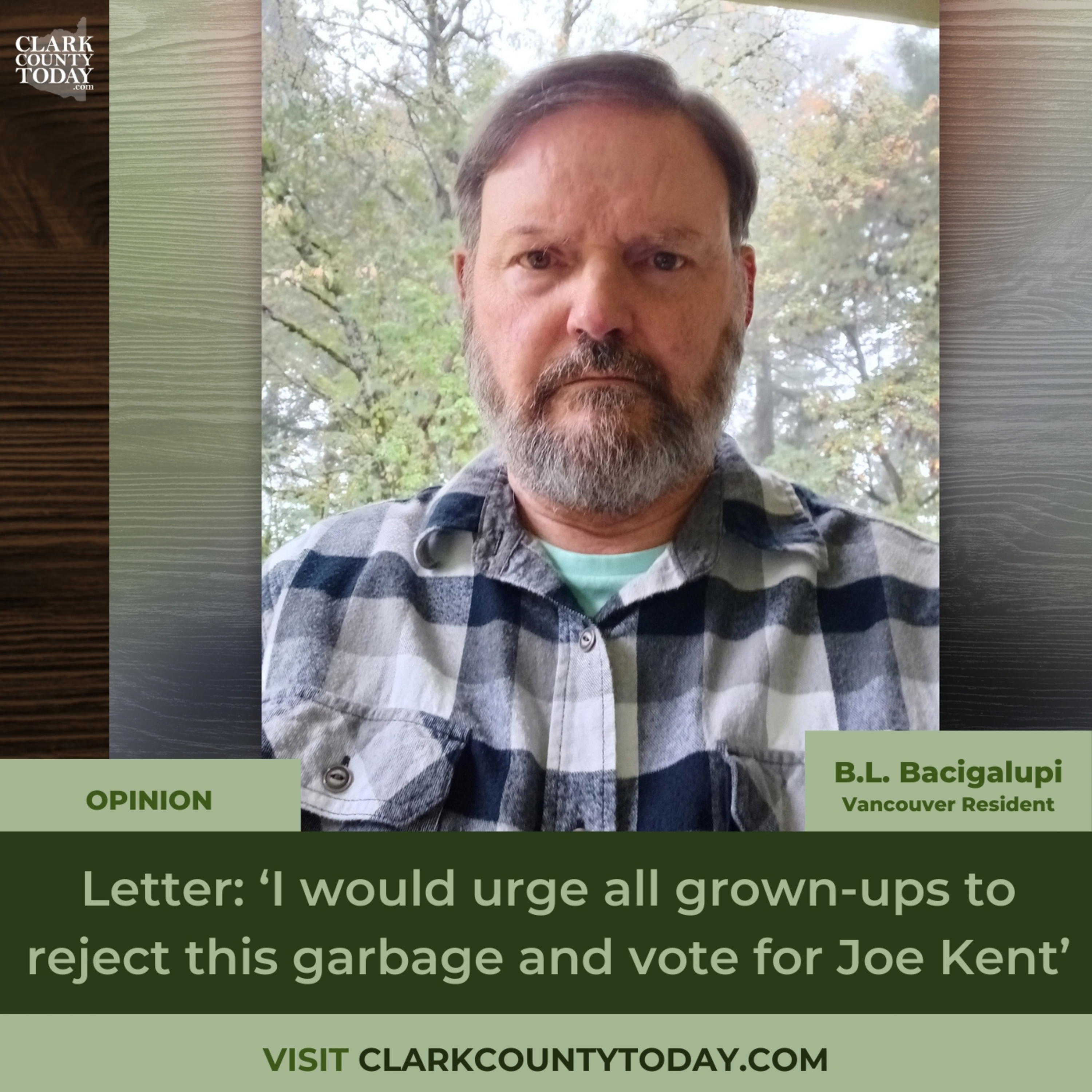 Letter: ‘I would urge all grown-ups to reject this garbage and vote for Joe Kent’