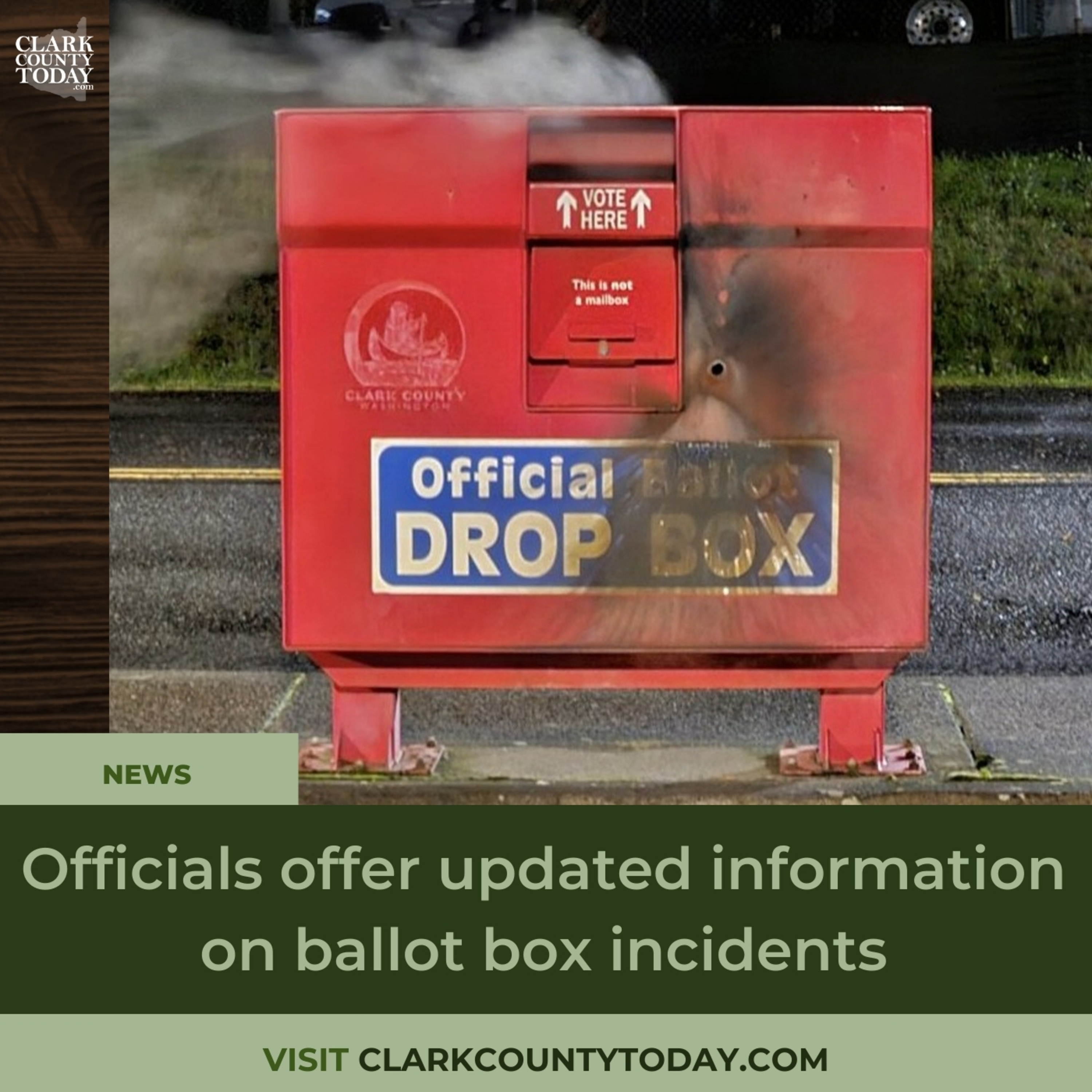 Officials offer updated information on ballot box incidents