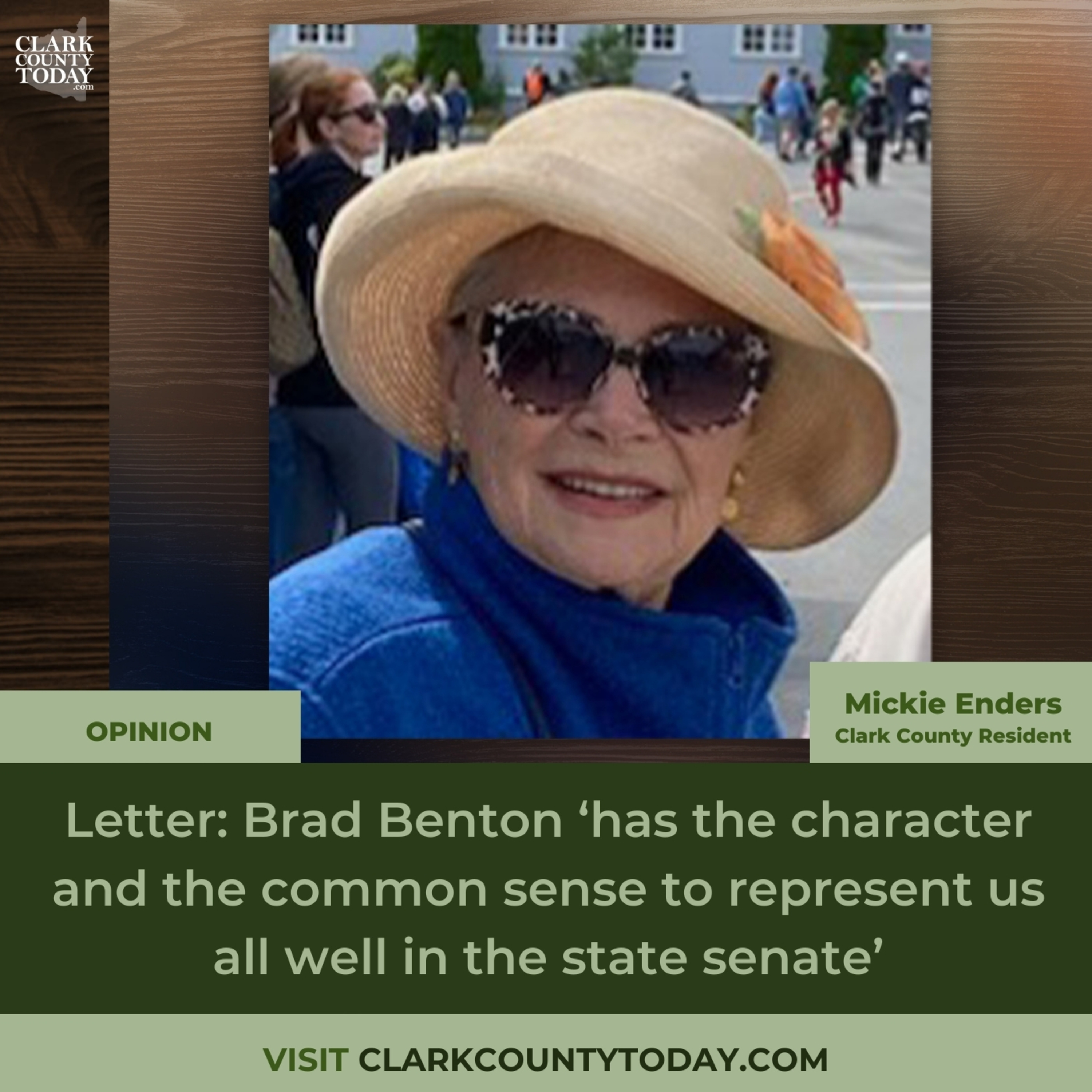 Letter: Brad Benton ‘has the character and the common sense to represent us all well in the state senate’