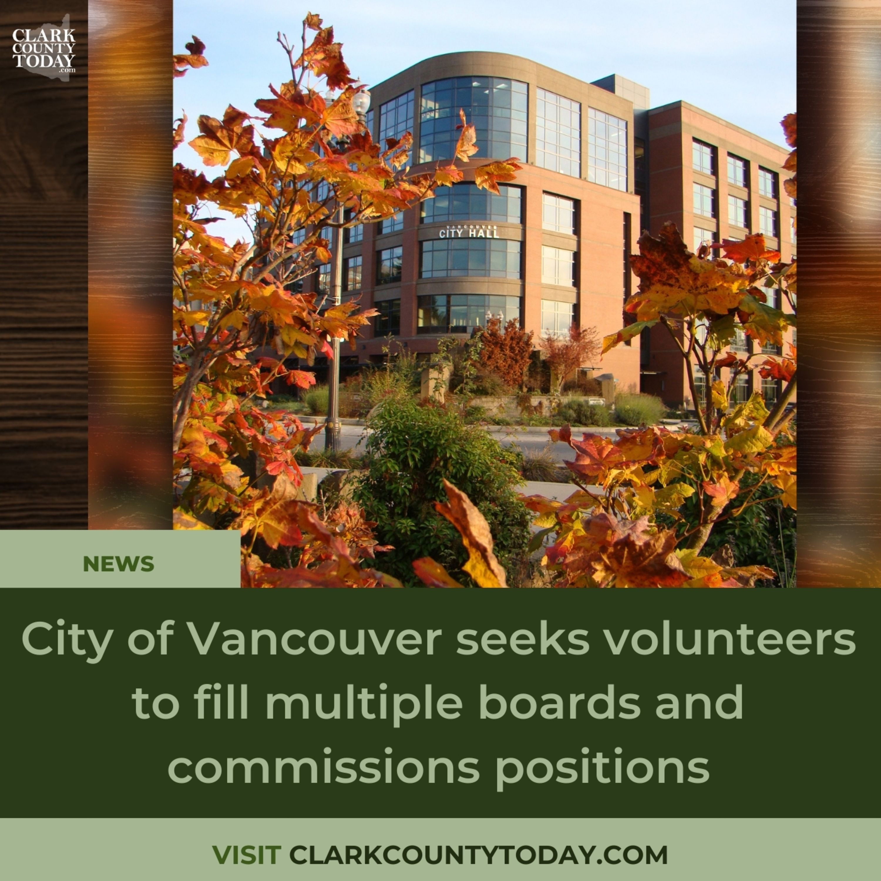 City of Vancouver seeks volunteers to fill multiple boards and commissions positions