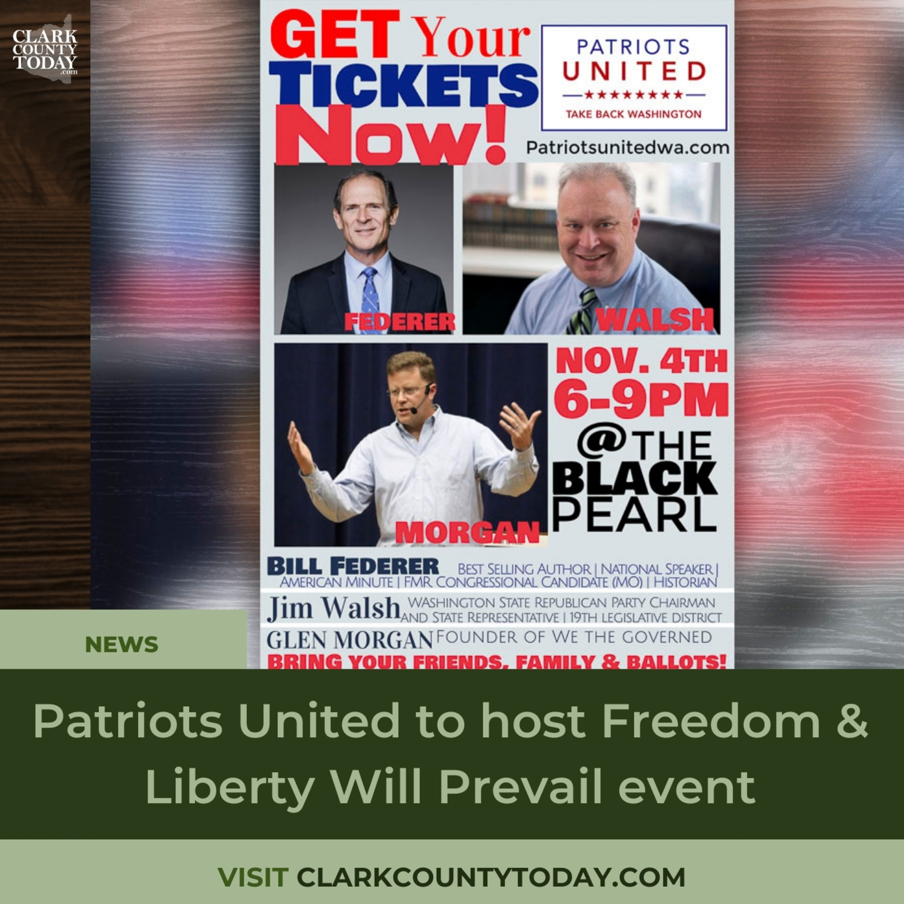 Patriots United to host Freedom & Liberty Will Prevail event