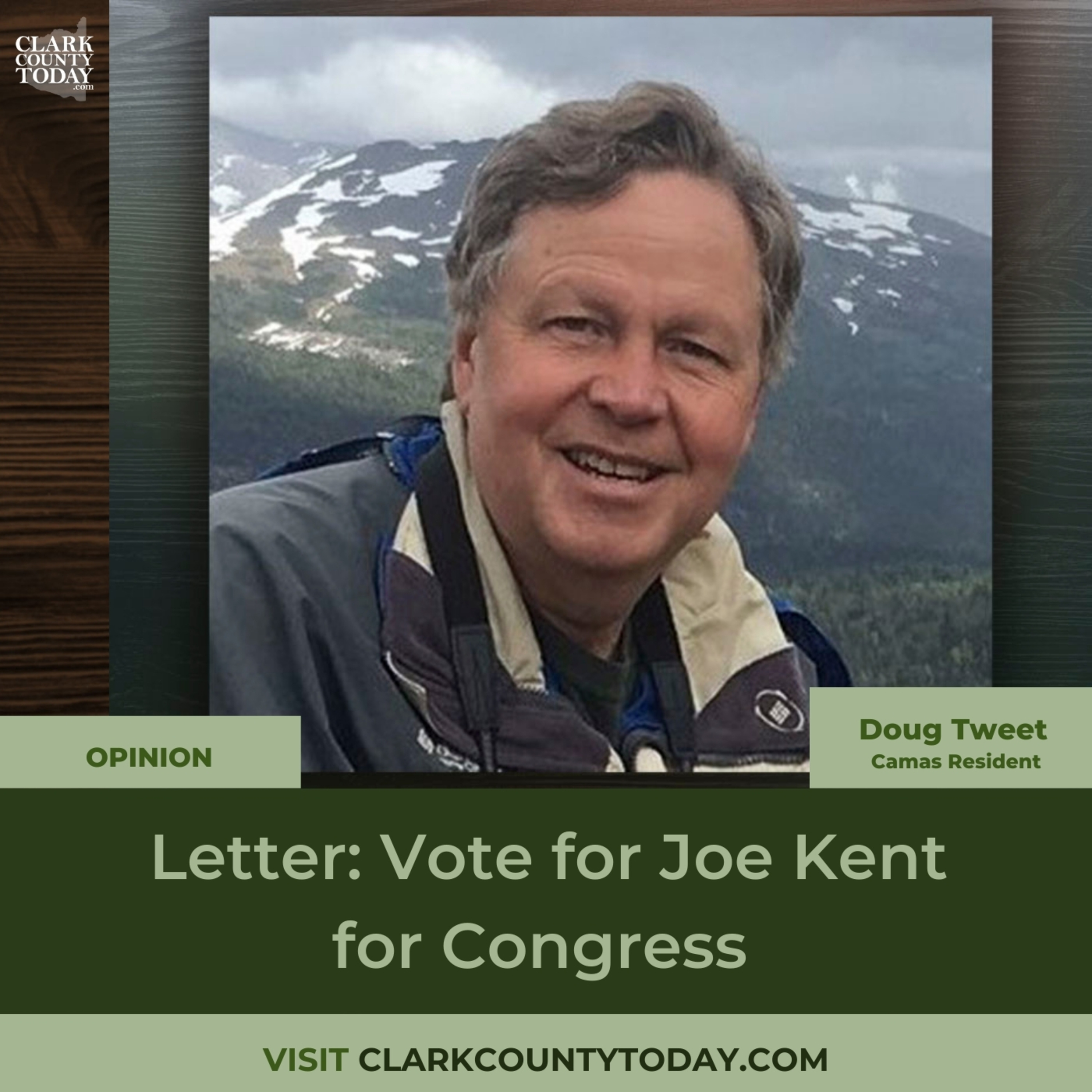 Letter: Vote for Joe Kent for Congress