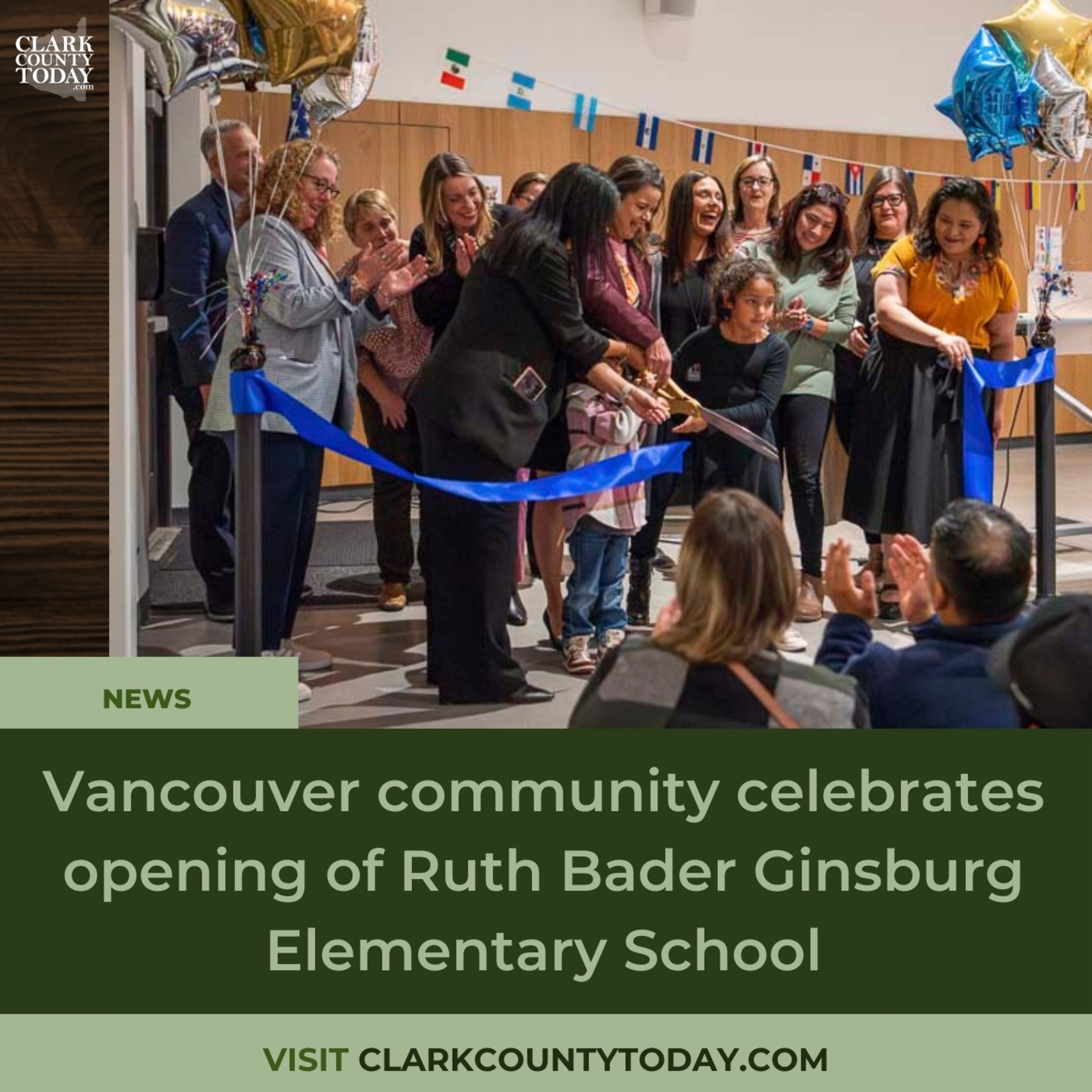 Vancouver community celebrates opening of Ruth Bader Ginsburg Elementary School