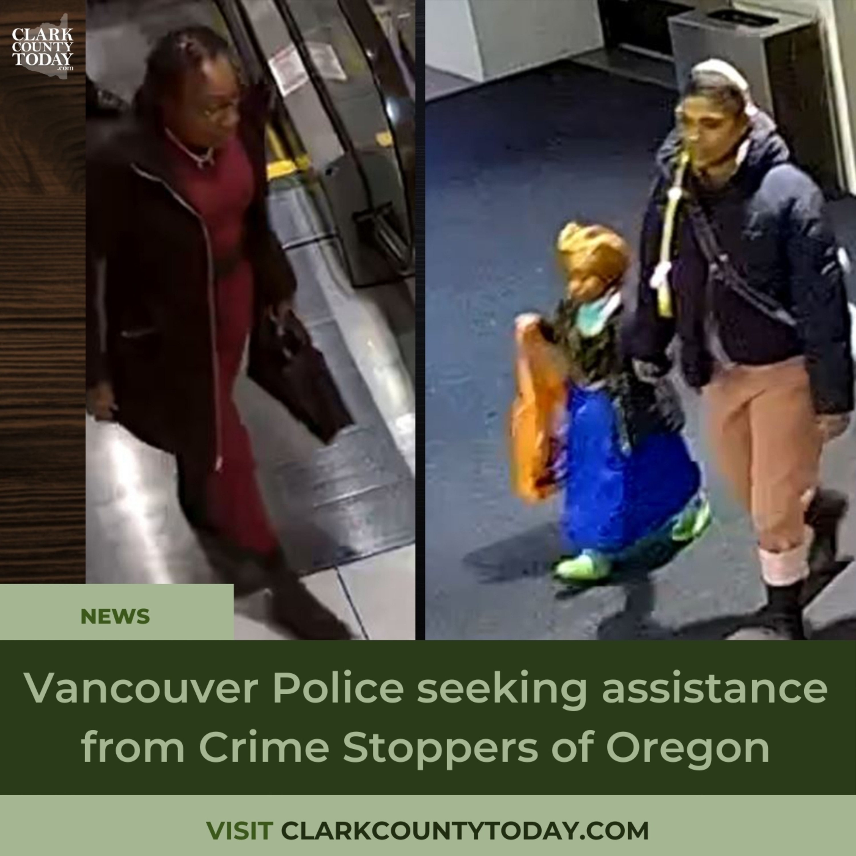 Vancouver Police seeking assistance from Crime Stoppers of Oregon