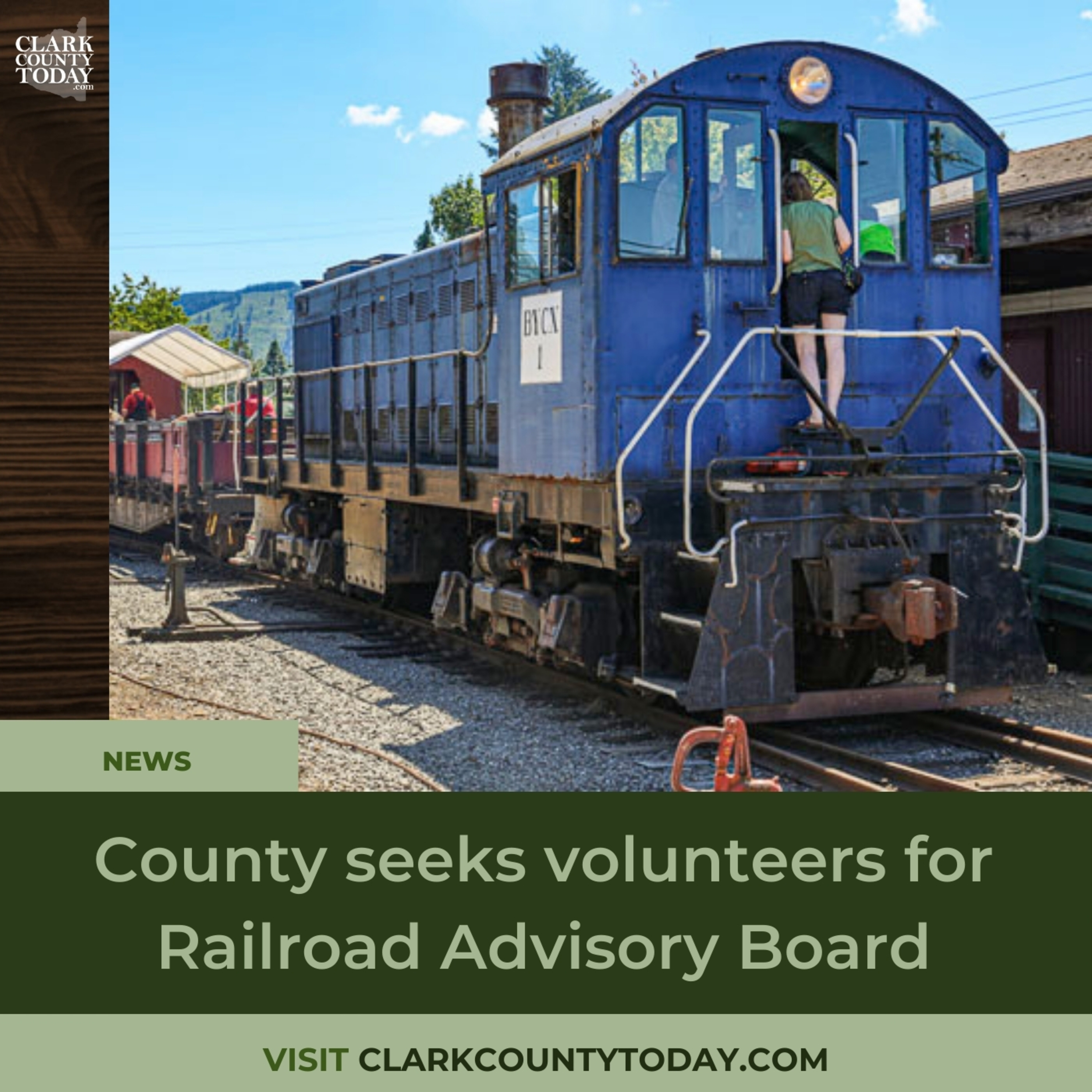 County seeks volunteers for Railroad Advisory Board
