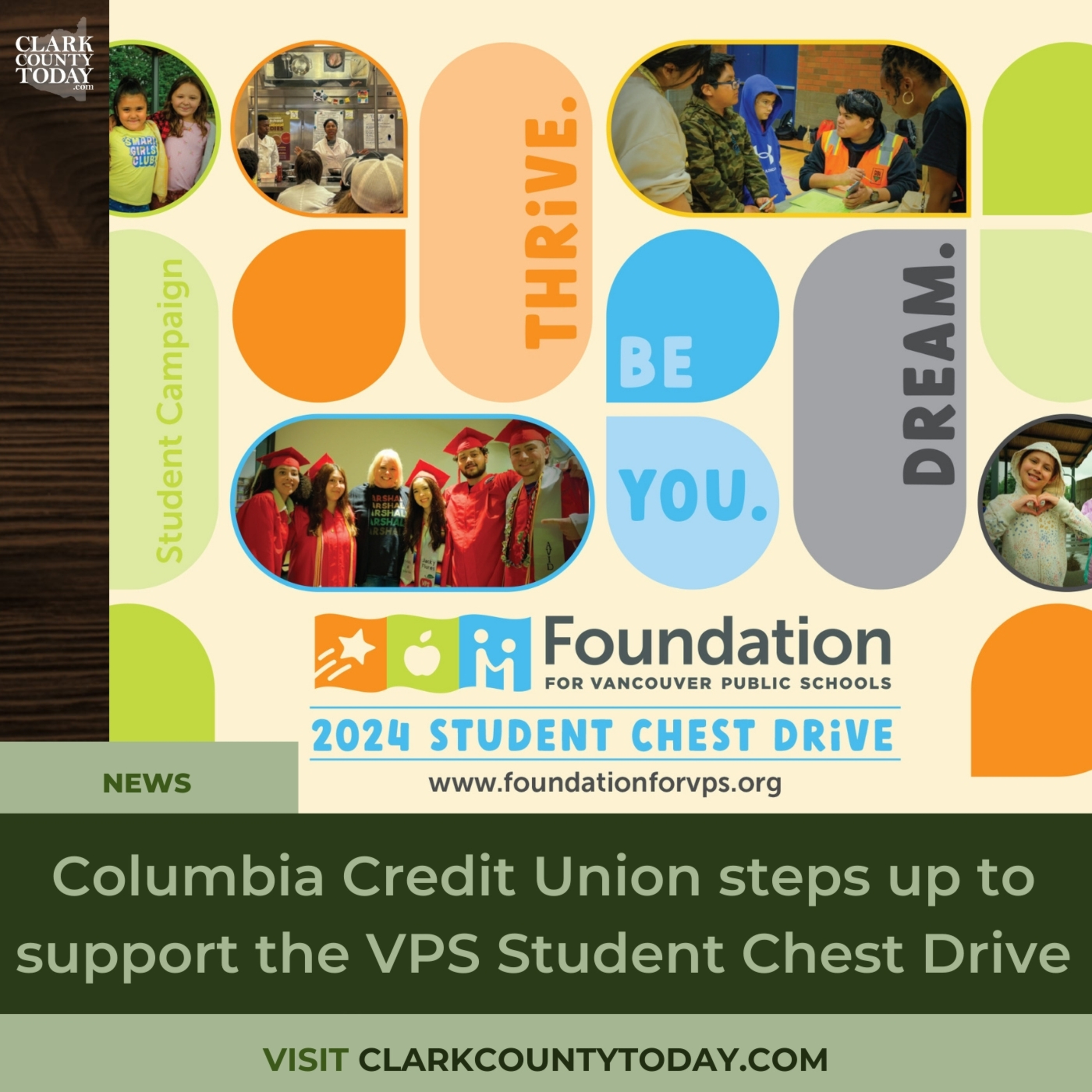 Columbia Credit Union steps up to support the VPS Student Chest Drive