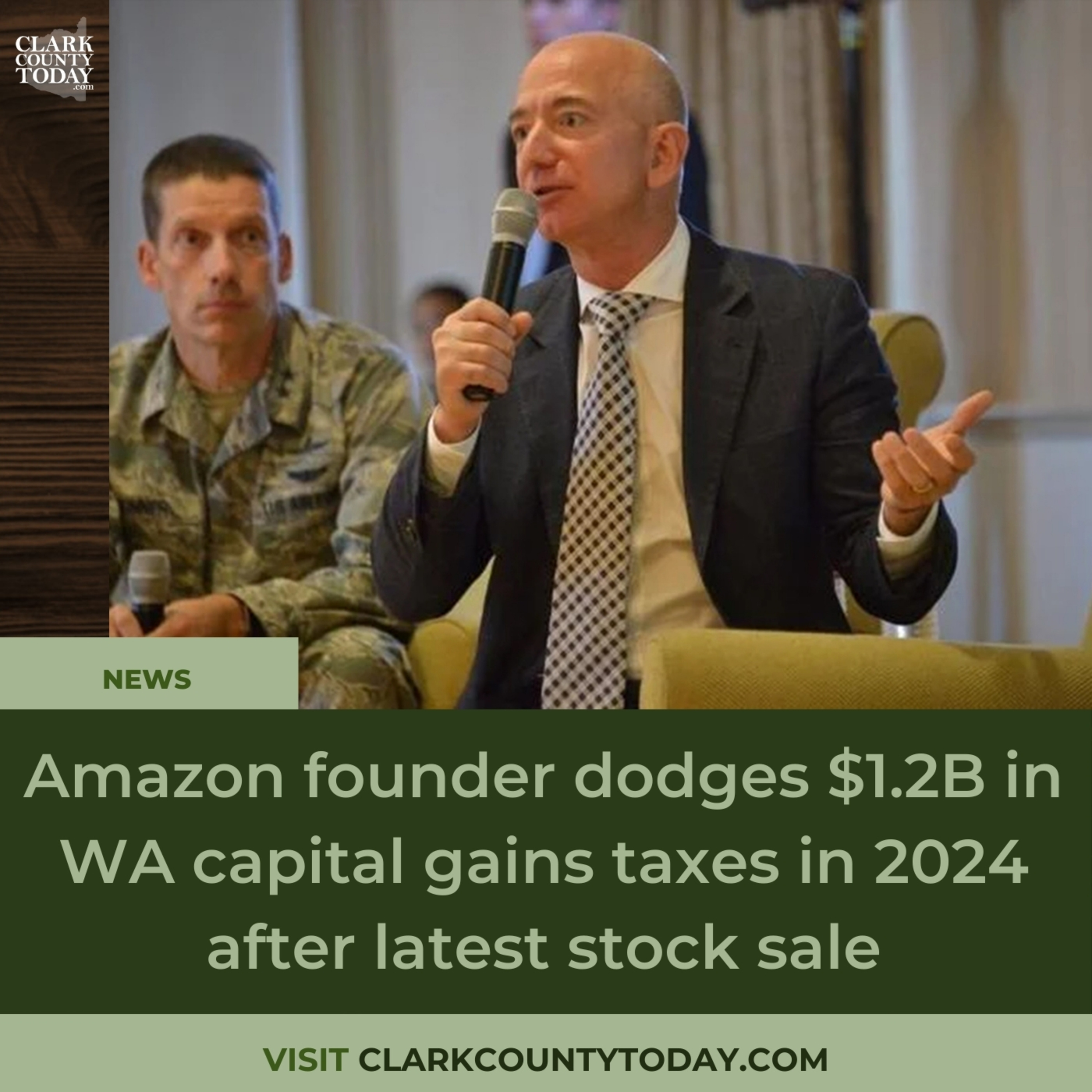 Amazon founder dodges $1.2B in WA capital gains taxes in 2024 after latest stock sale