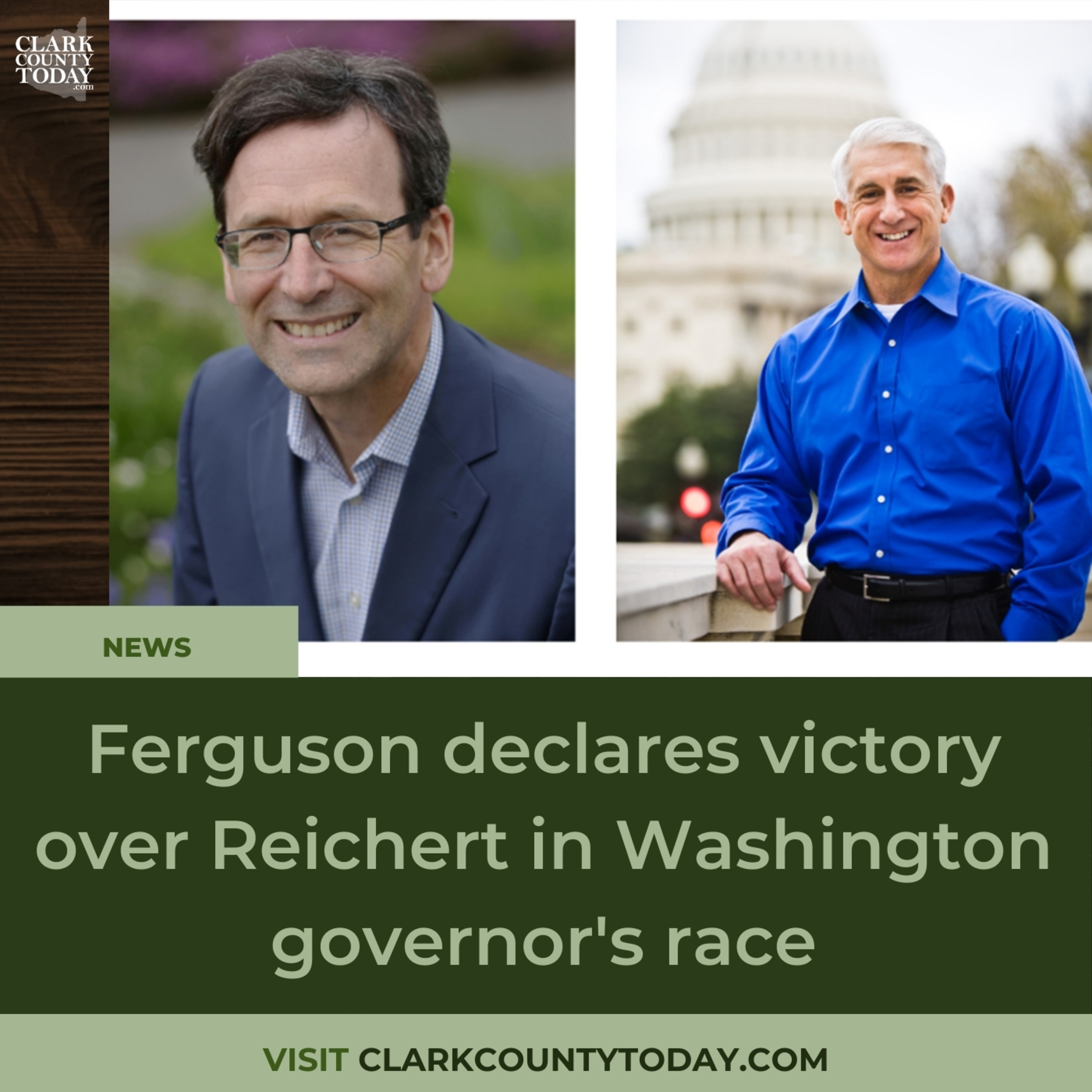 Ferguson declares victory over Reichert in Washington governor's race