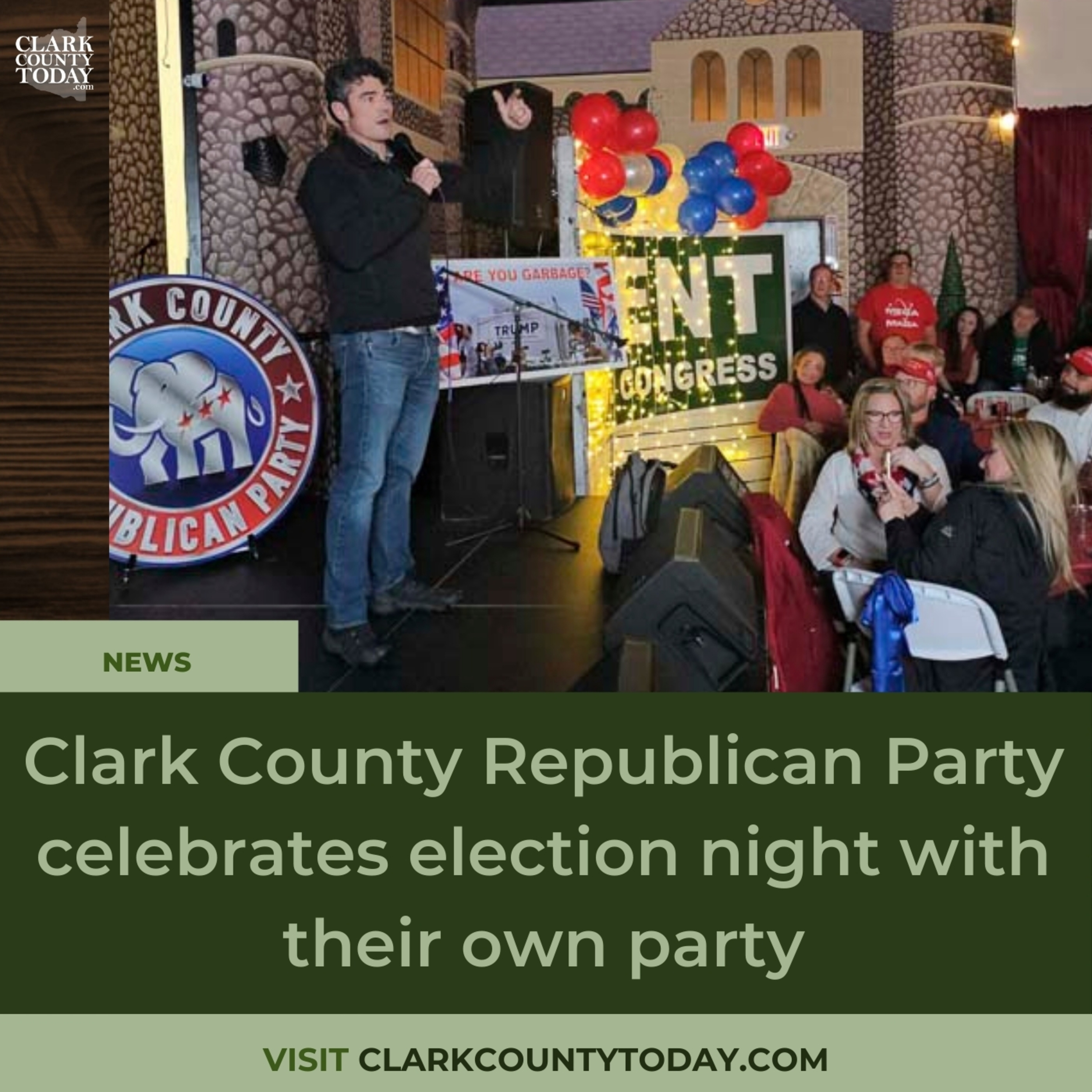 Clark County Republican Party celebrates election night with their own party