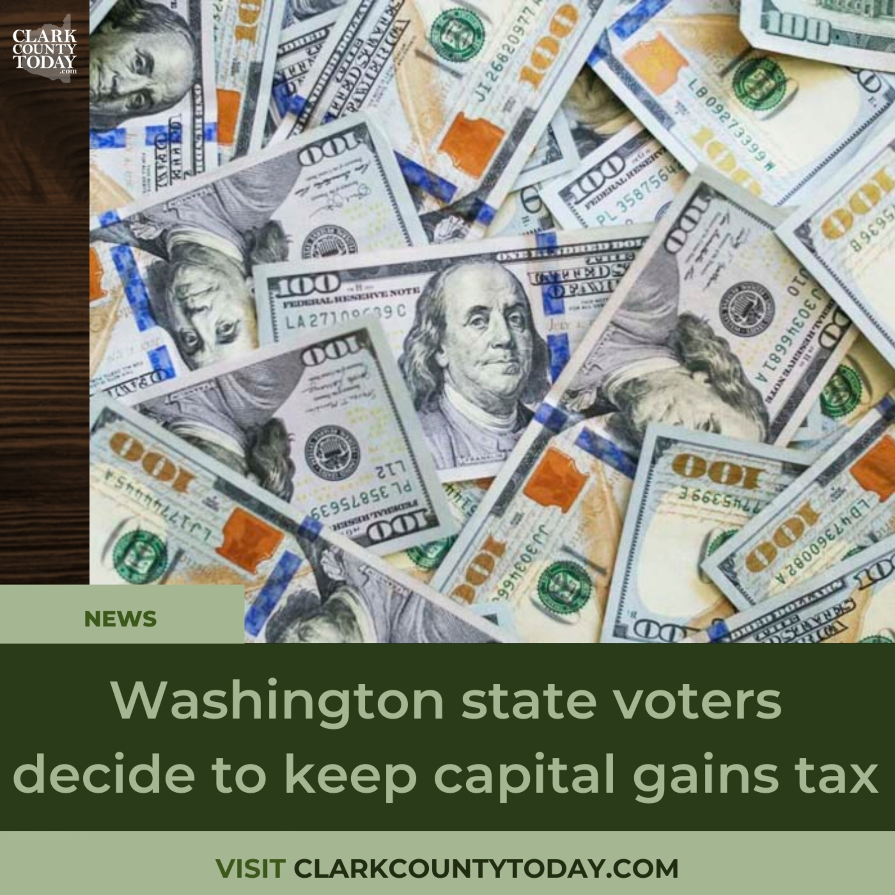 Washington state voters decide to keep capital gains tax