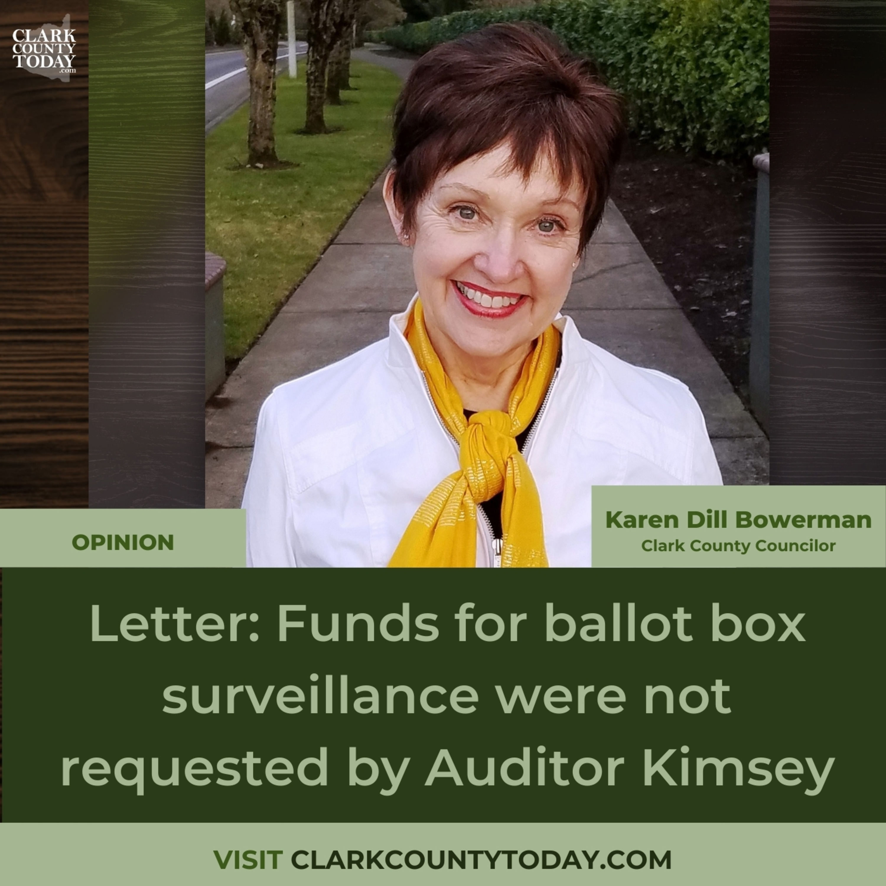Letter: Funds for ballot box surveillance were not requested by Auditor Kimsey