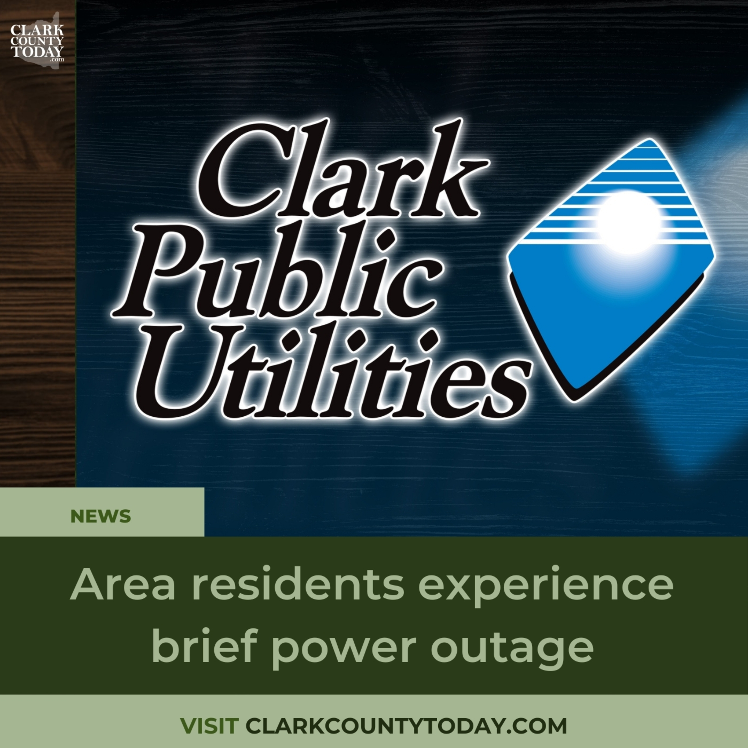 Area residents experience brief power outage