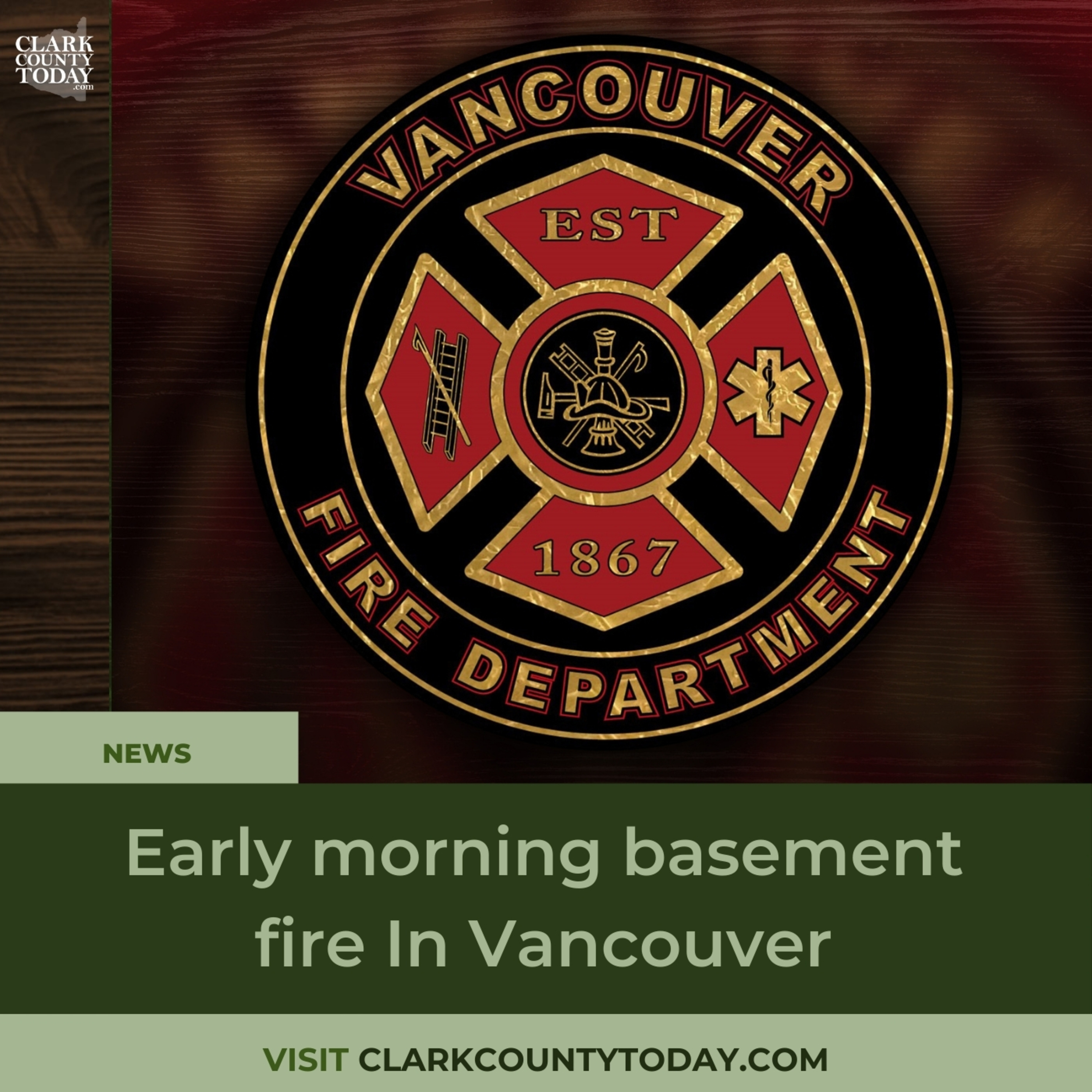 Early morning basement fire In Vancouver