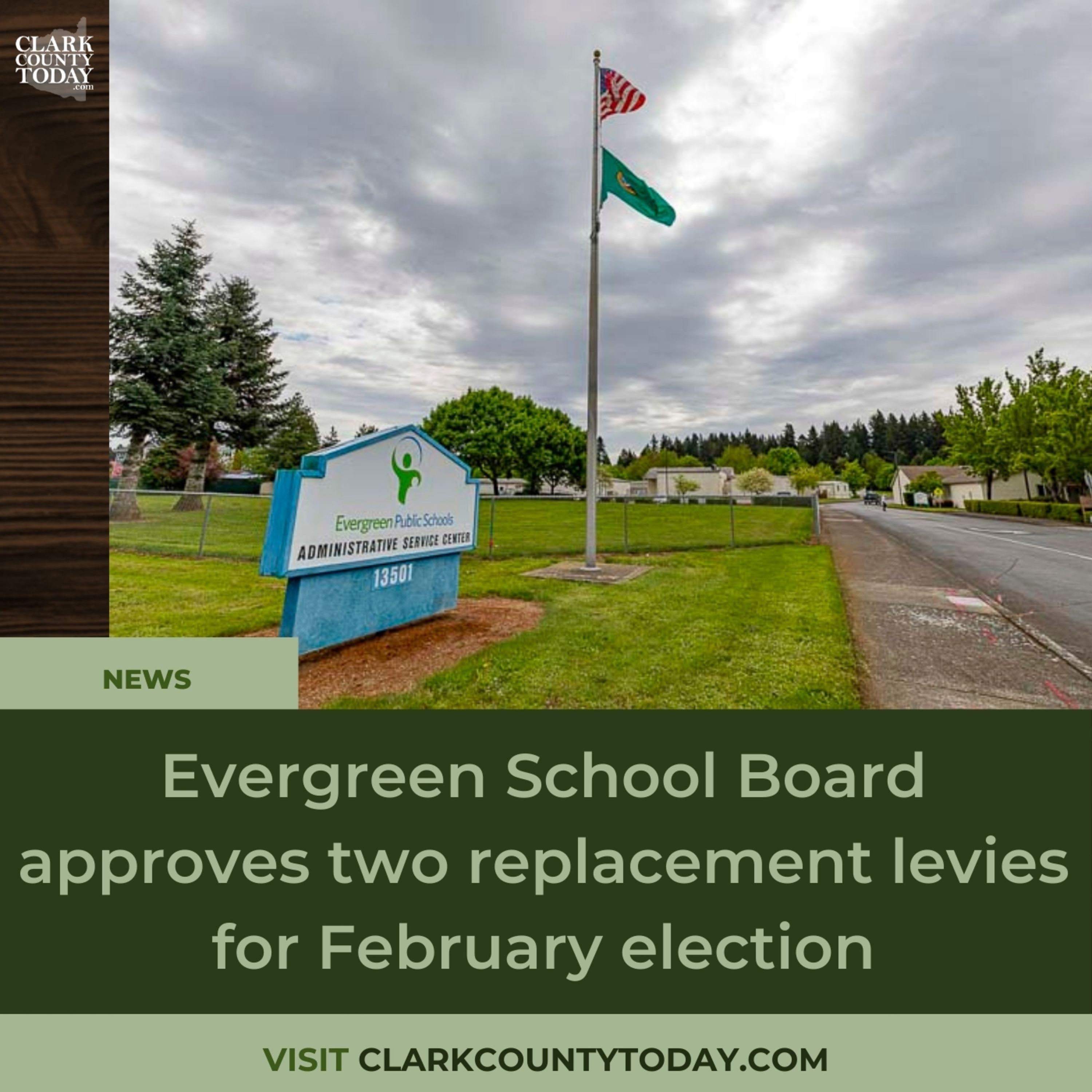 Evergreen School Board approves two replacement levies for February election