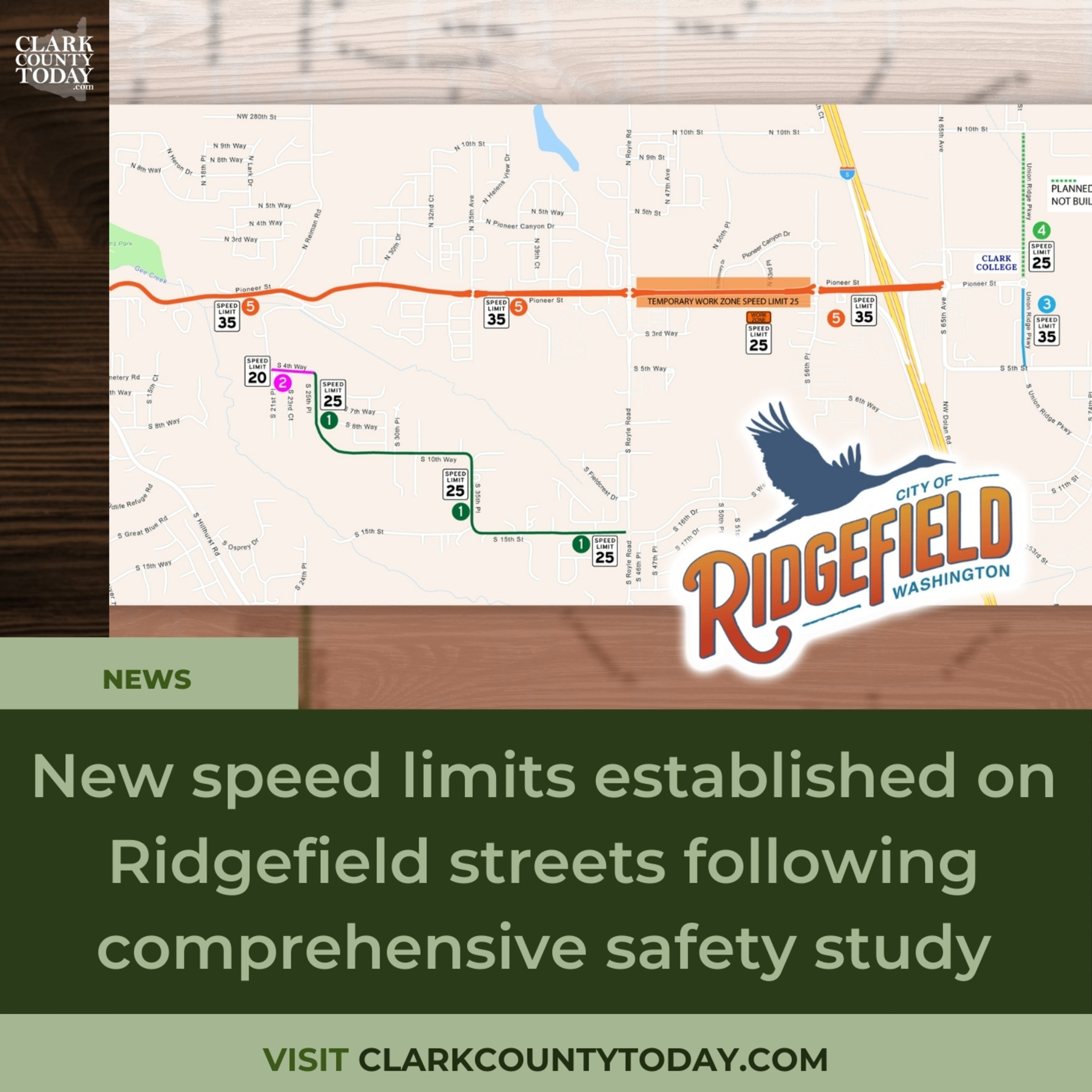 New speed limits established on Ridgefield streets following comprehensive safety study